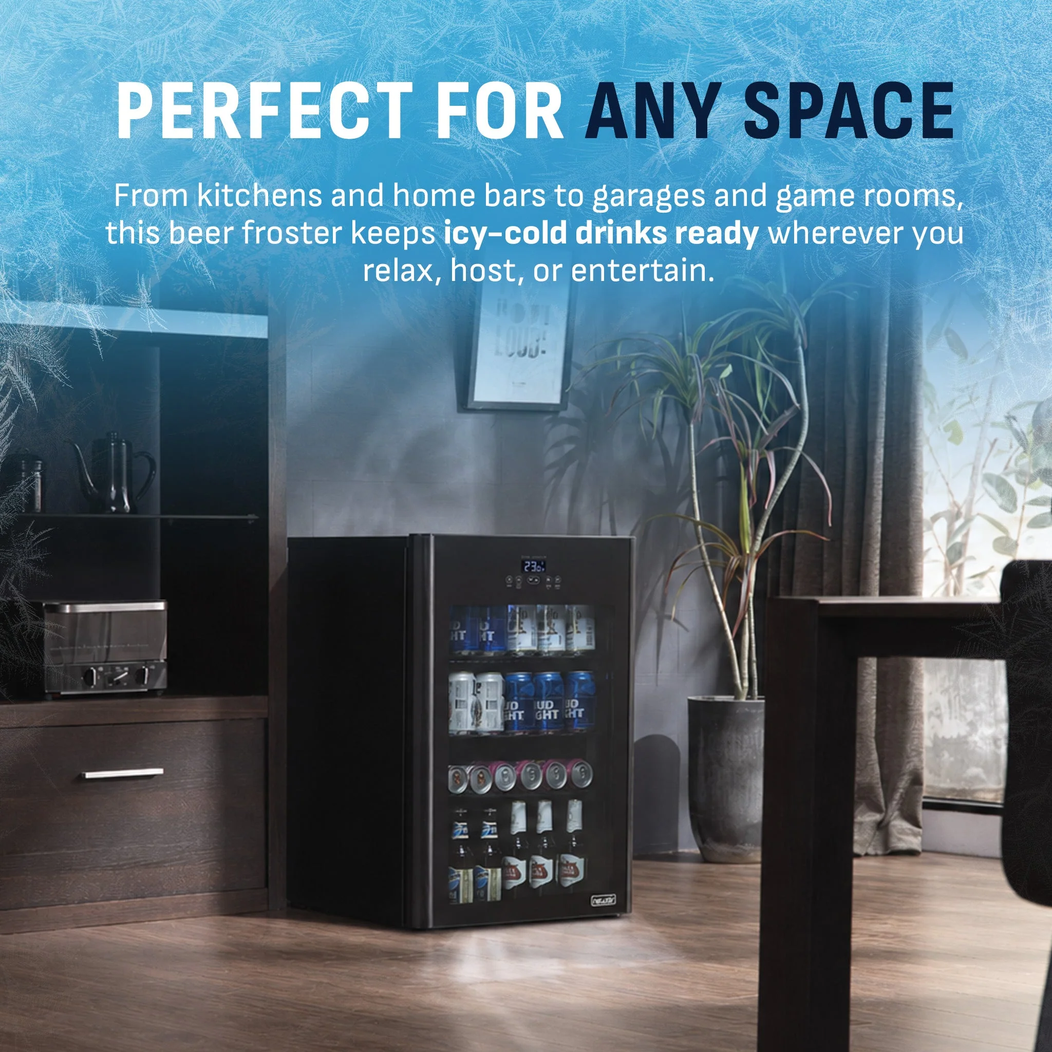 Newair 125-Can Freestanding Beer Froster in Black - 22.1