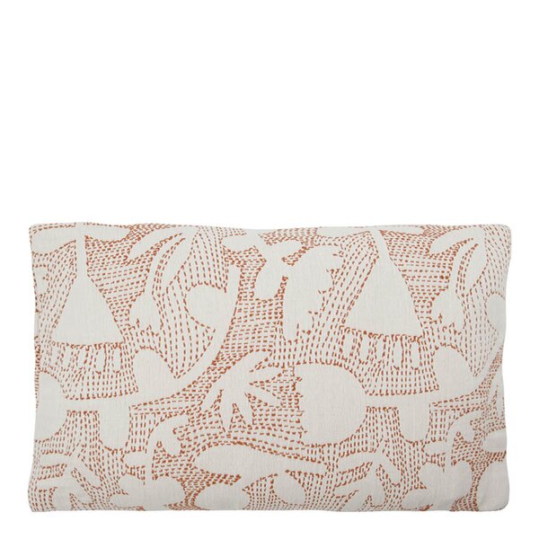 Sari putetrekk i bomull 50x30 cm off-white/brun