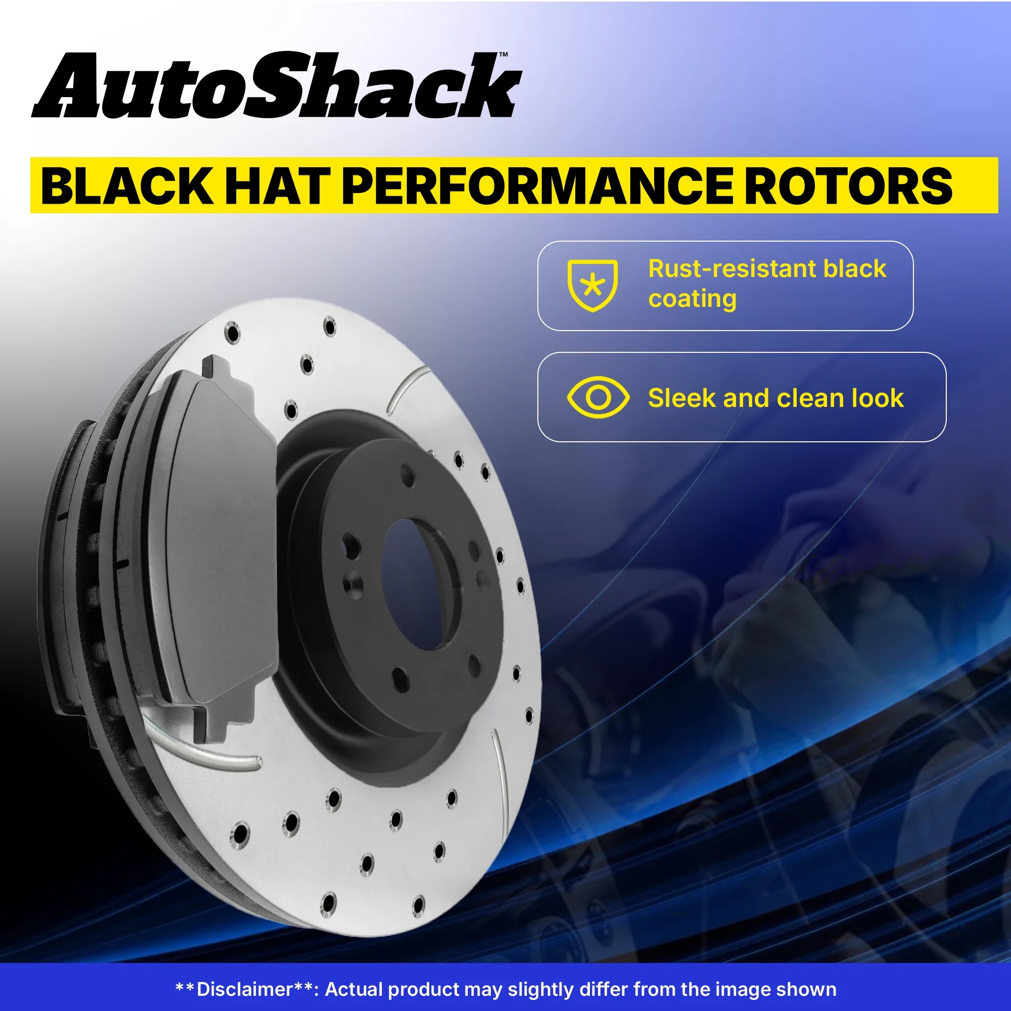 Front Rear Drilled Slotted Brake Rotors Ceramic Brake Pads | Replacement for Lexus RX350 RX450h Toyota Sienna 2014-2019 Highlander V6 FWD | E-Coated | 12-PC Brake Kit | ShadowGuard - Image 4