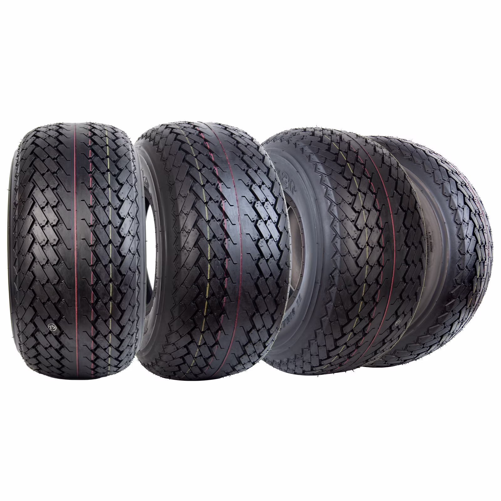 Set 4 WOLF PACK 18X8.5 - 8 6PR Golf Cart Tires Non - Directional Tubeless Tire Multi - Terrain Tire with Superior Traction and Mud - Resistant Self - Cleaning Tread Design for Long - Lasting Performance