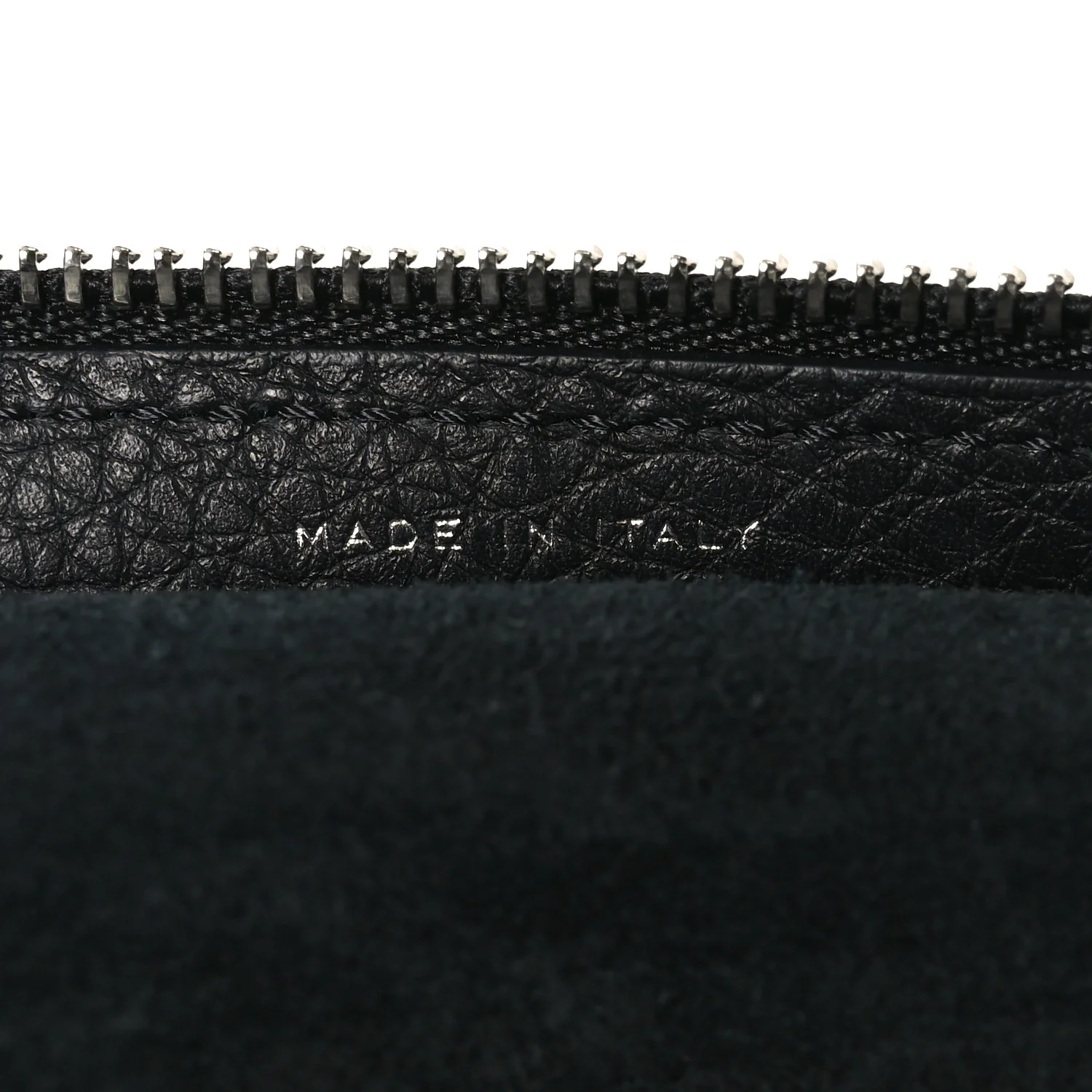 Grained Calfskin Large Slouchy Banana Bag Black