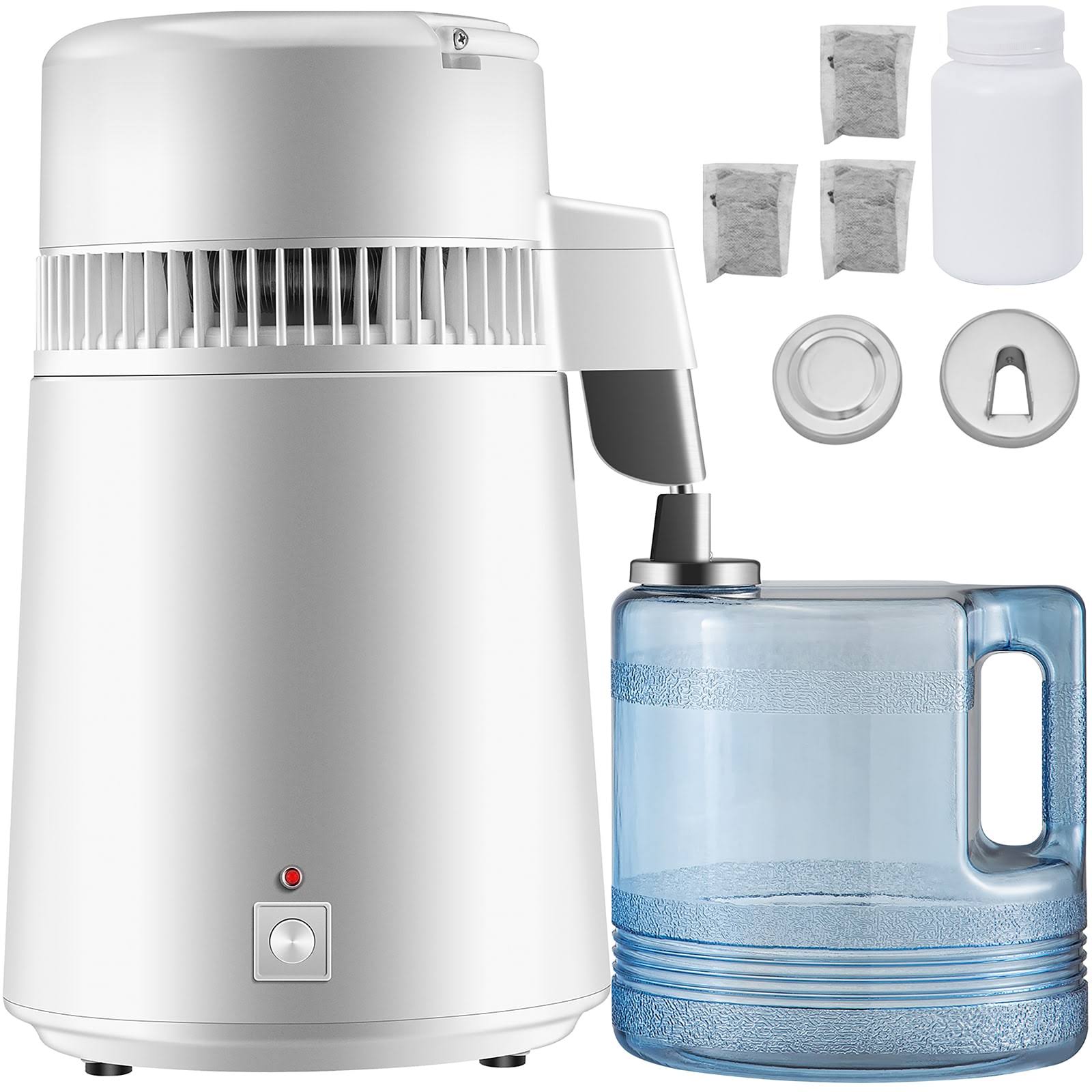VEVOR 750W 6 Gal/D Water Distiller 304 Stainless Steel Electric Kettle - Commercial/Residential - Water Filtration - CE Certified