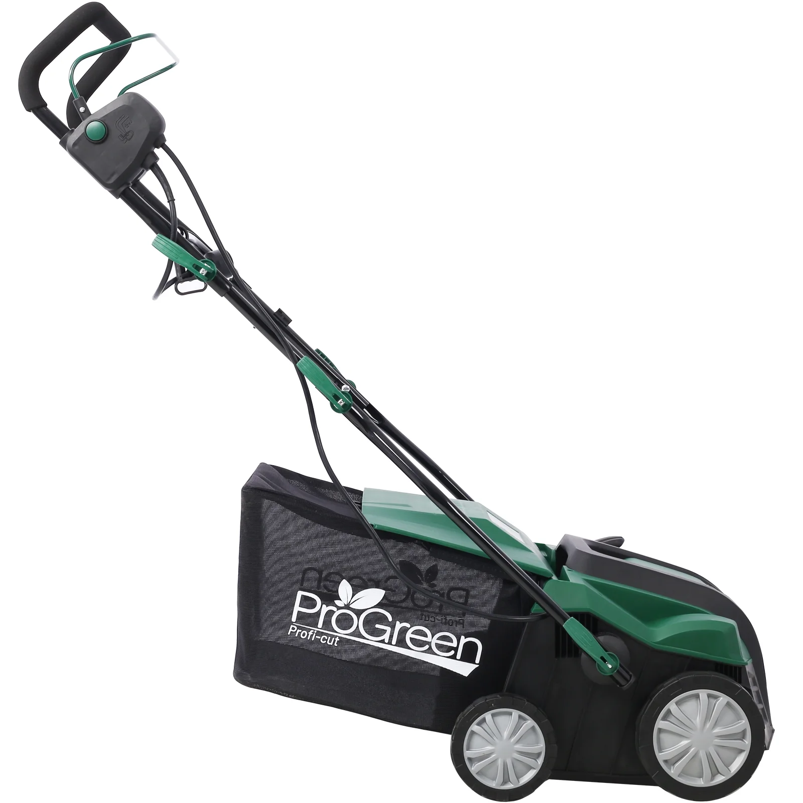Dethatcher and Scarifier, Seizeen 16 - Inch Lawn Dethatcher Scarifier 2 - IN - 1 Gardening Equipment, Powerful 15 Amp Electric Dethatcher & Scarifier, Height Adjustable, 58QT Removable Thatch Bag