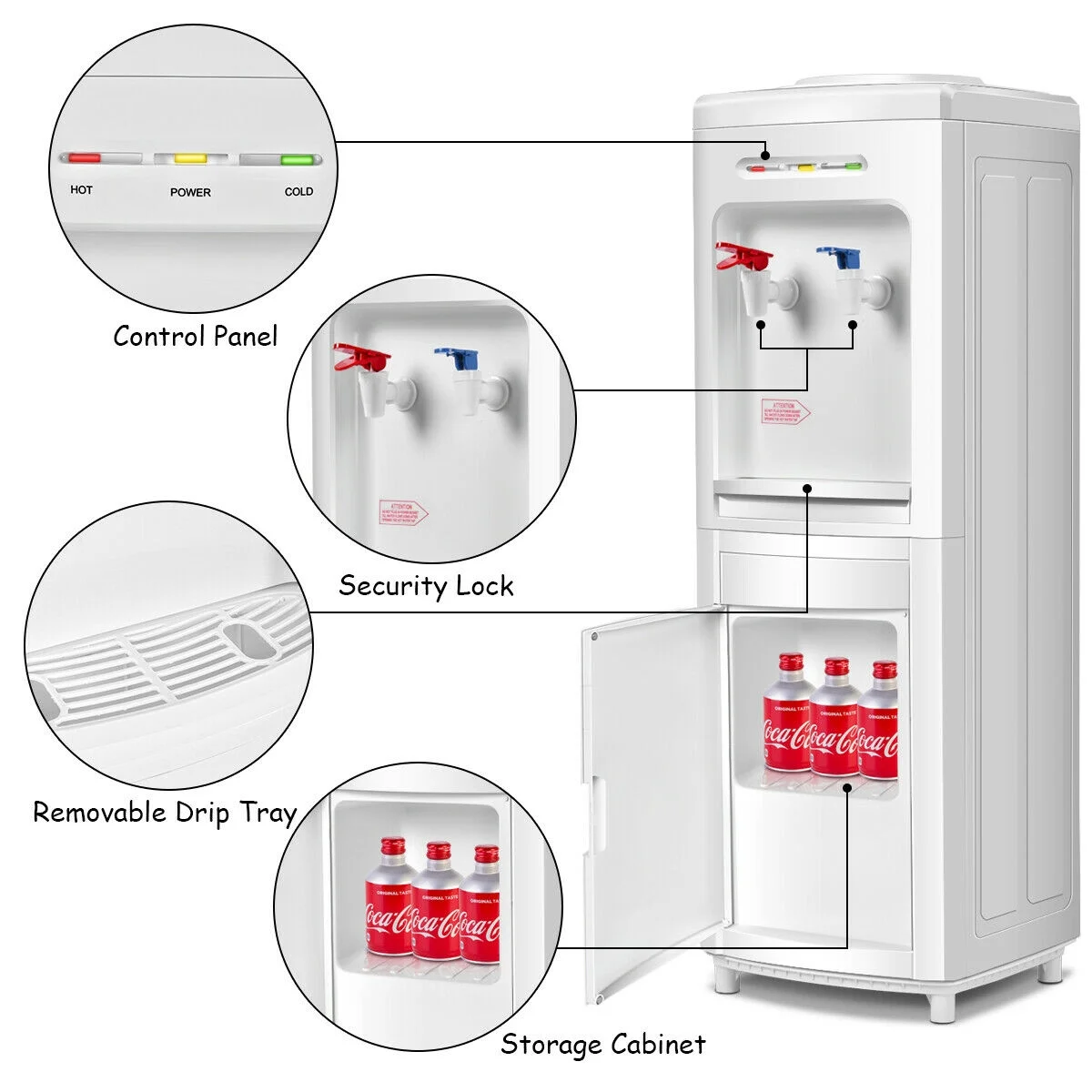 Water Dispenser 5 Gallon Bottle Load Electric Primo Home 33 Inch - Image 8