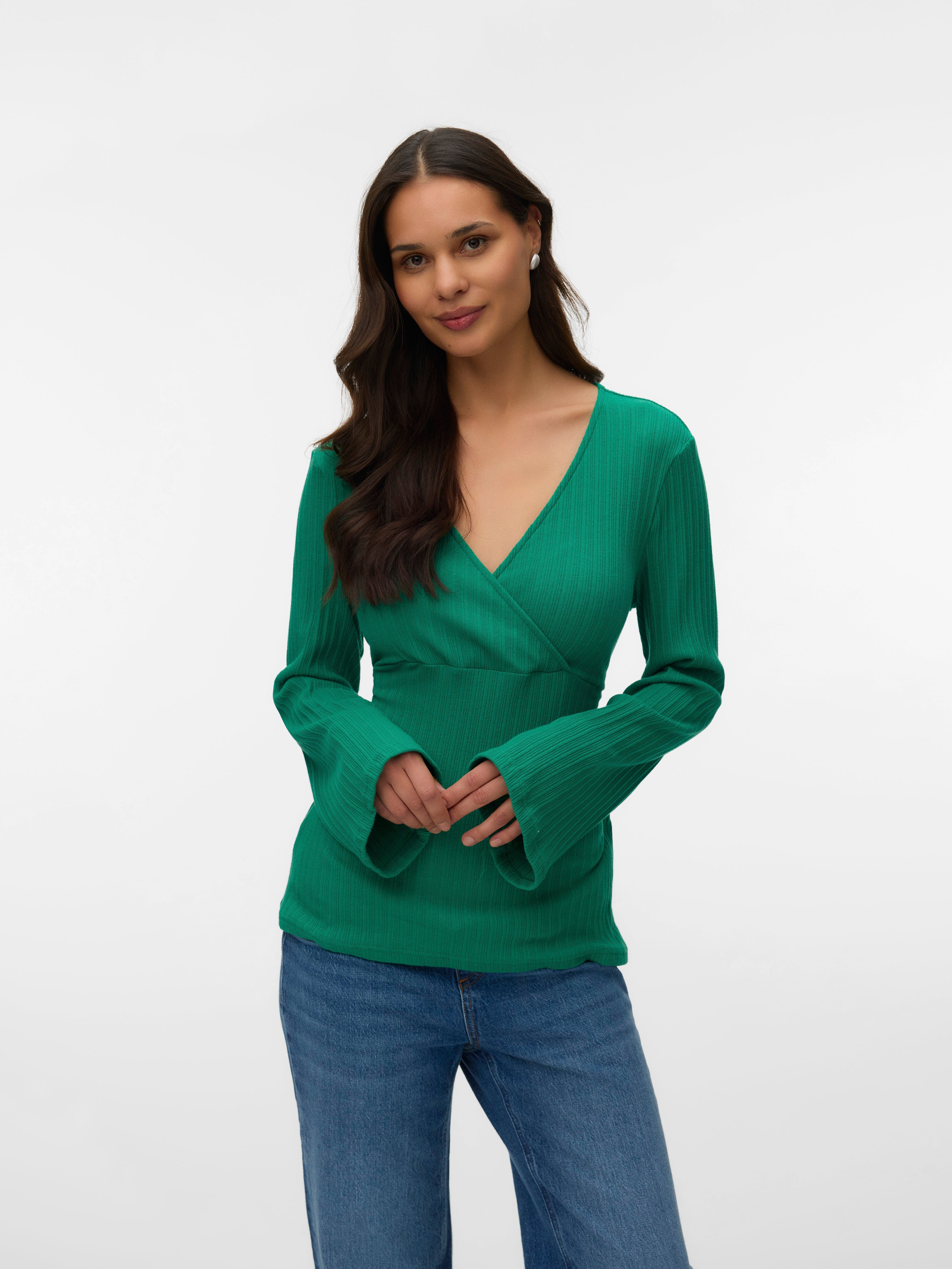 VERO MODA® Bodycon Fit V-Neck Top