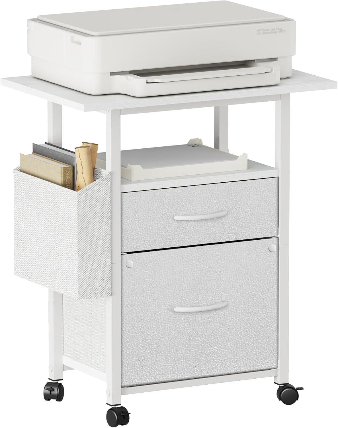 2-Drawer Fabric Mobile File Cabinet with 24
