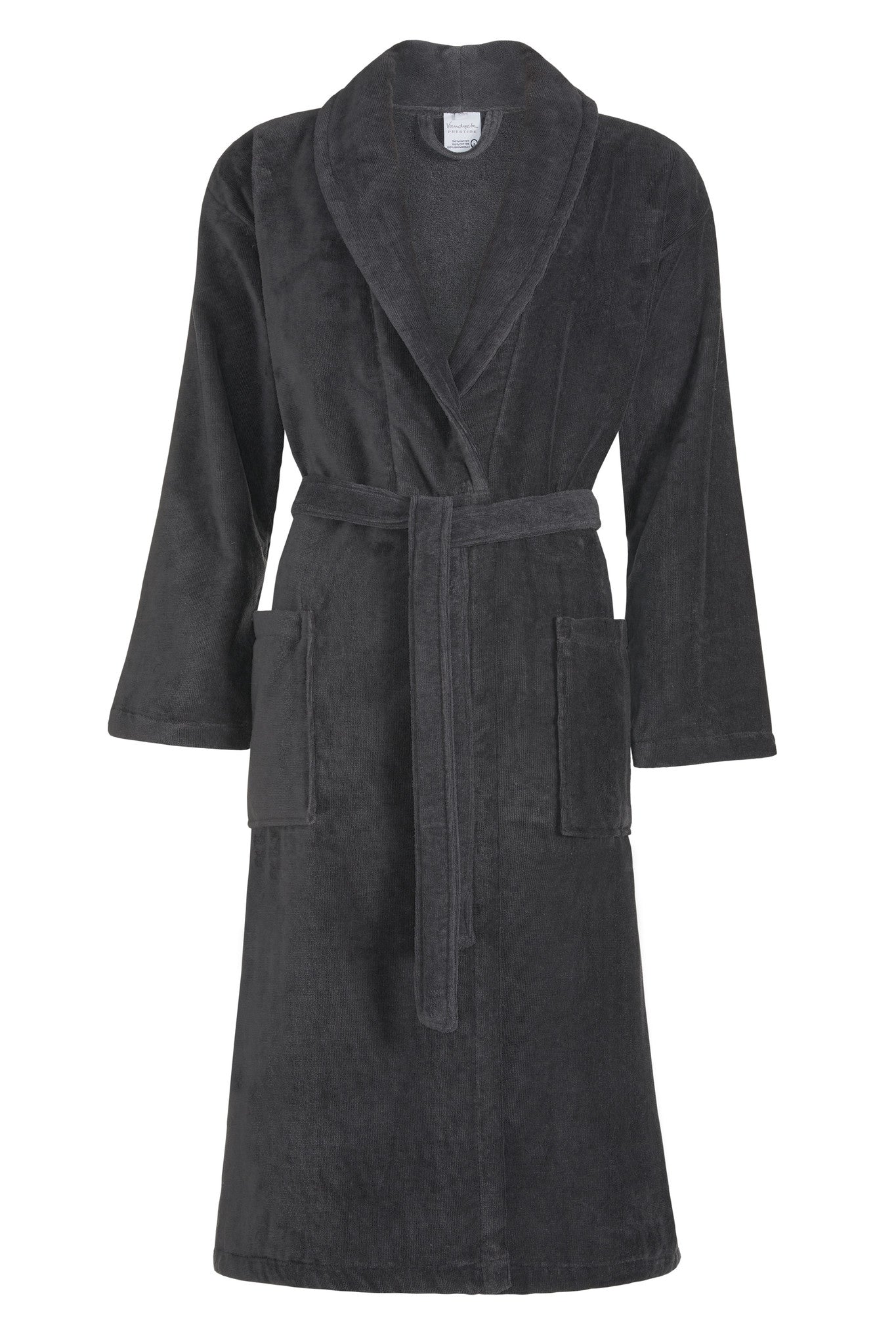 Prestige Badjas Dark Grey   L   Donkergrijs   Katoen
