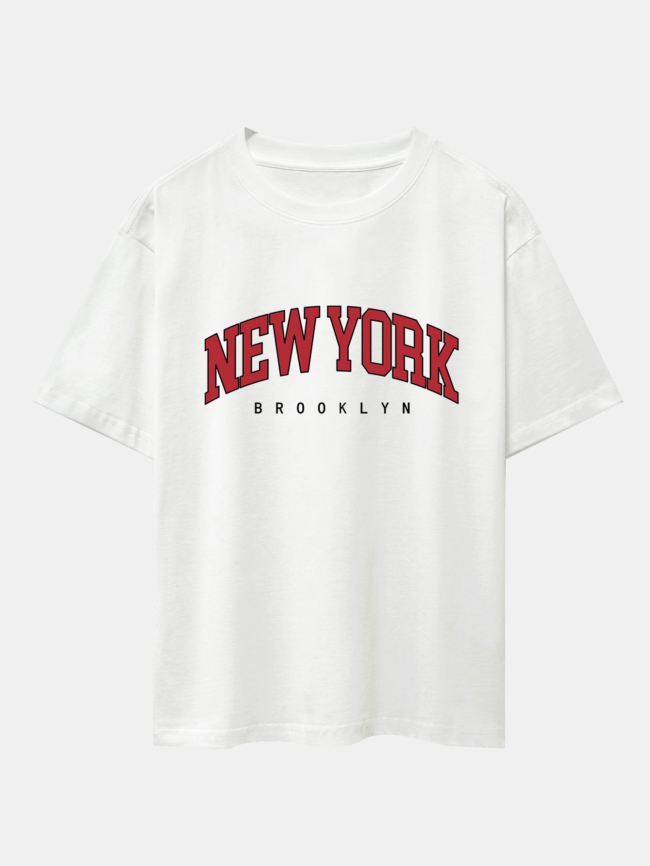 T-shirt oversize à épaules tombantes imprimé New York