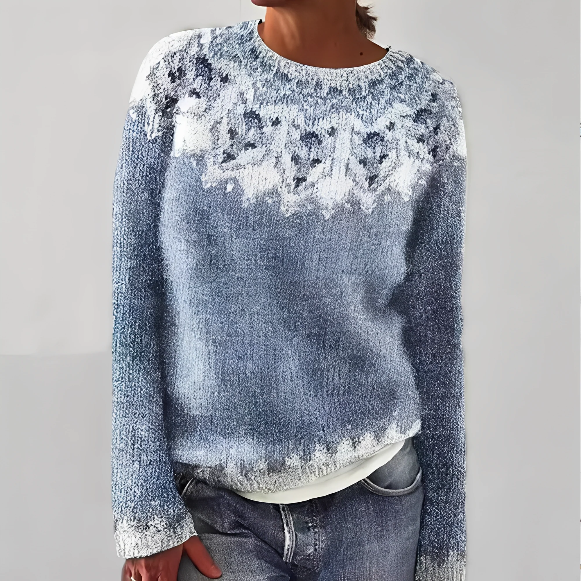 Heather - Pull classique à motif pour femme