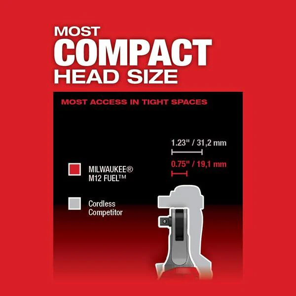 M12 FUEL 12V Li Ion Brushless Cordless High Speed 3/8 in Ratchet and M12 FUEL High Speed 1/4 in Ratchet Combo Kit Image 6