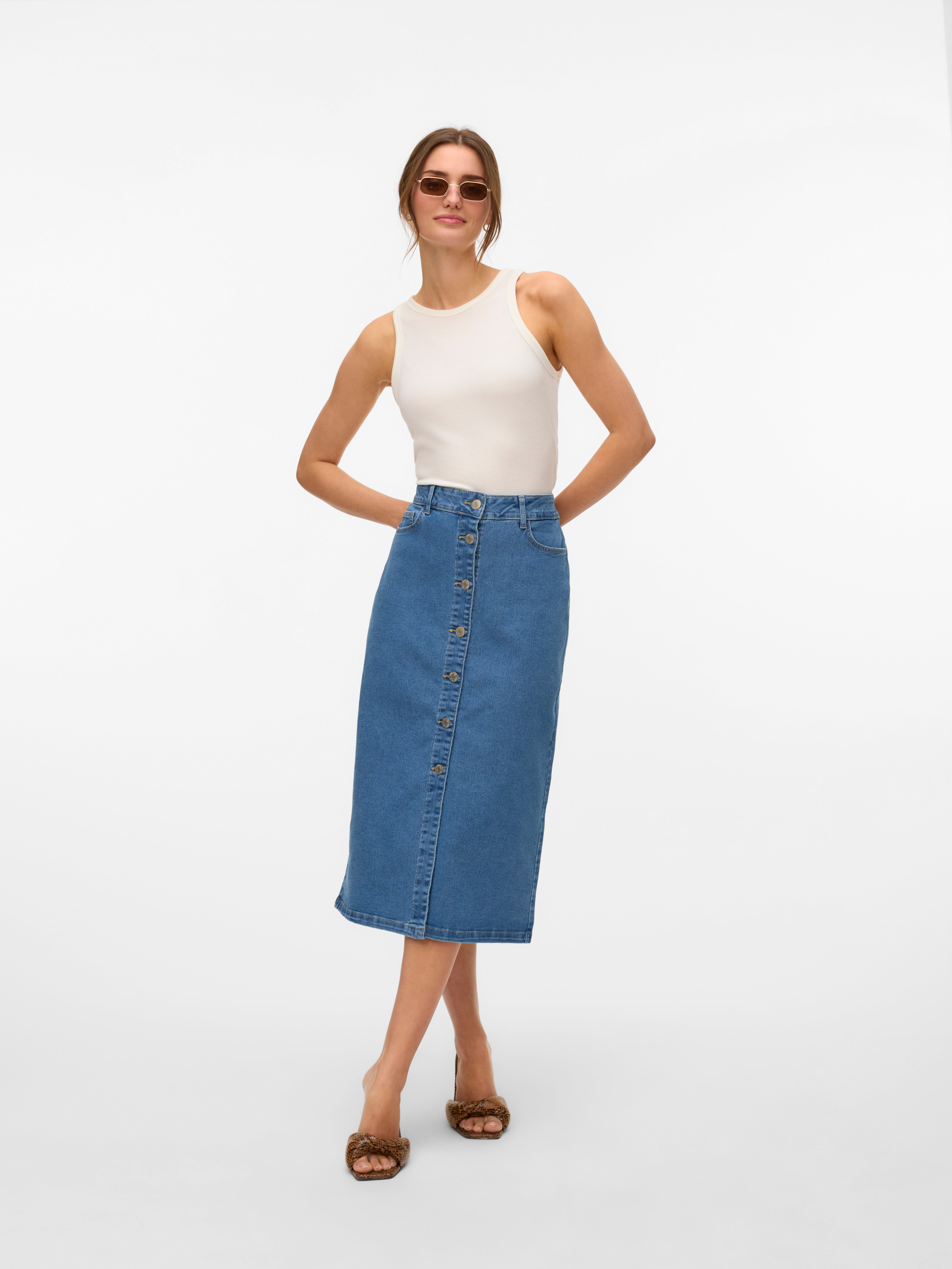 VERO MODA® VMNATTY Mid waist Midi skirt