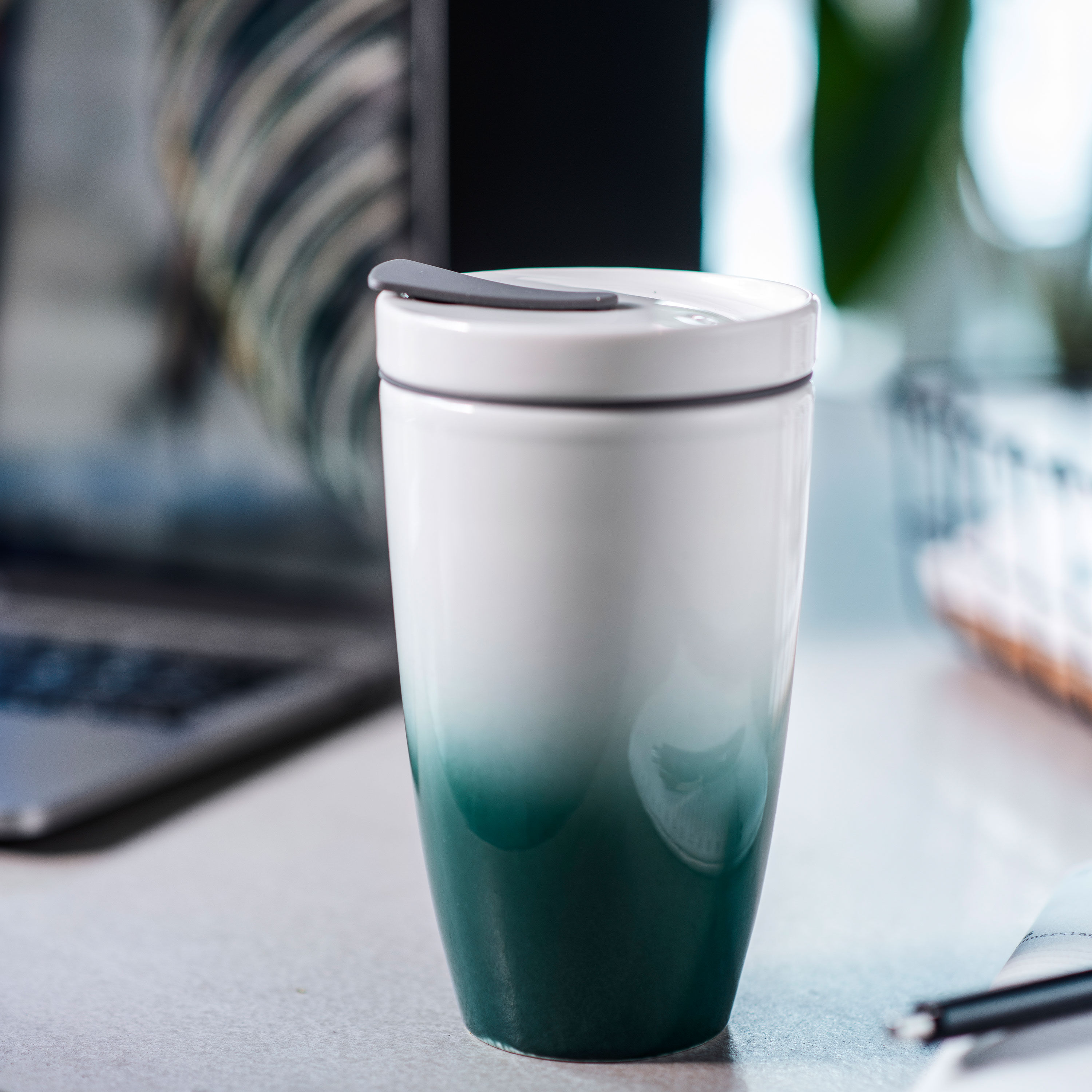 To Go Travel coffee mug - White, 11.9 oz