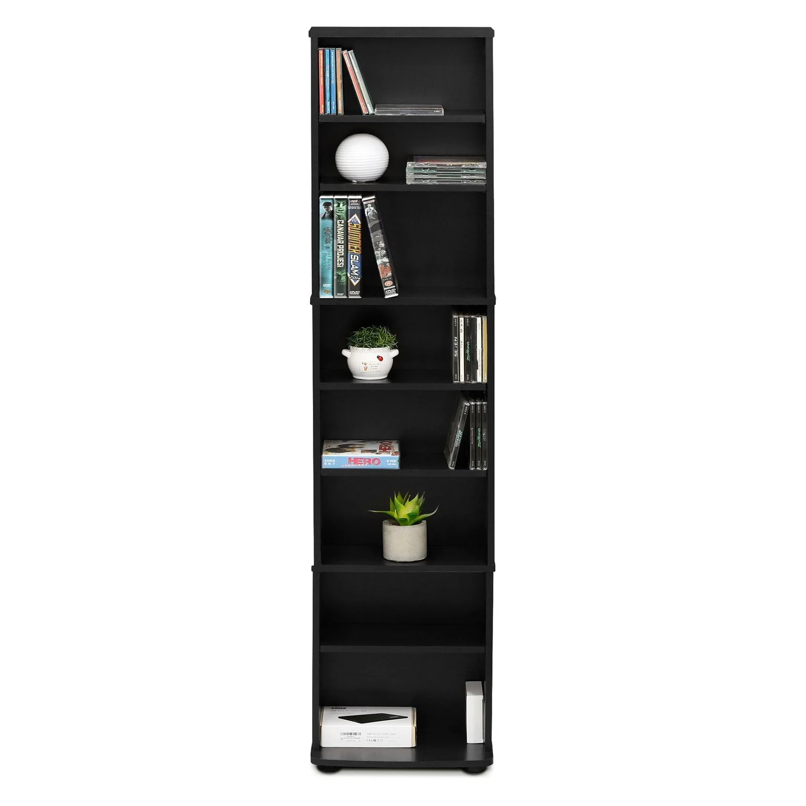 JAYA Space Saving Multimedia Storage Tower(Espresso) Image 3