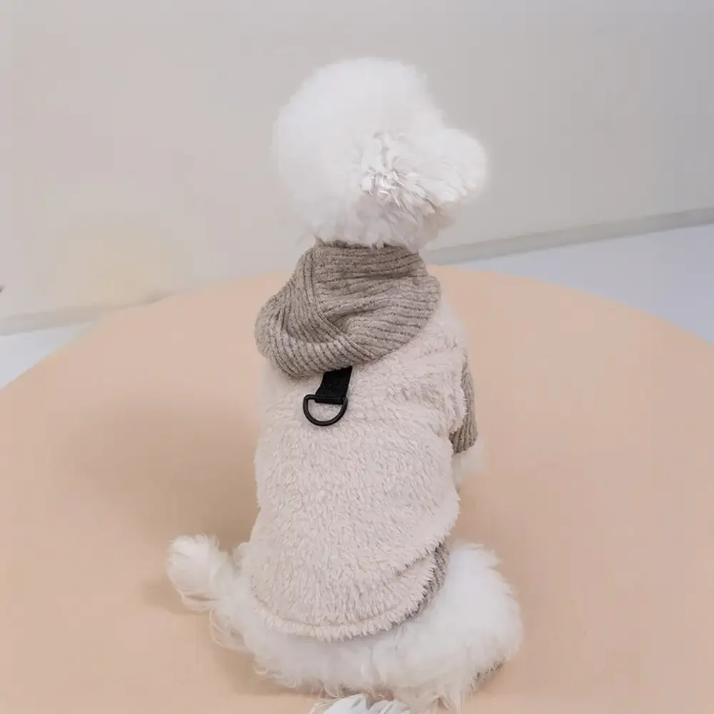 Plush Coat & Matching Turtleneck Sweater Two-Piece Dog Outfit Set