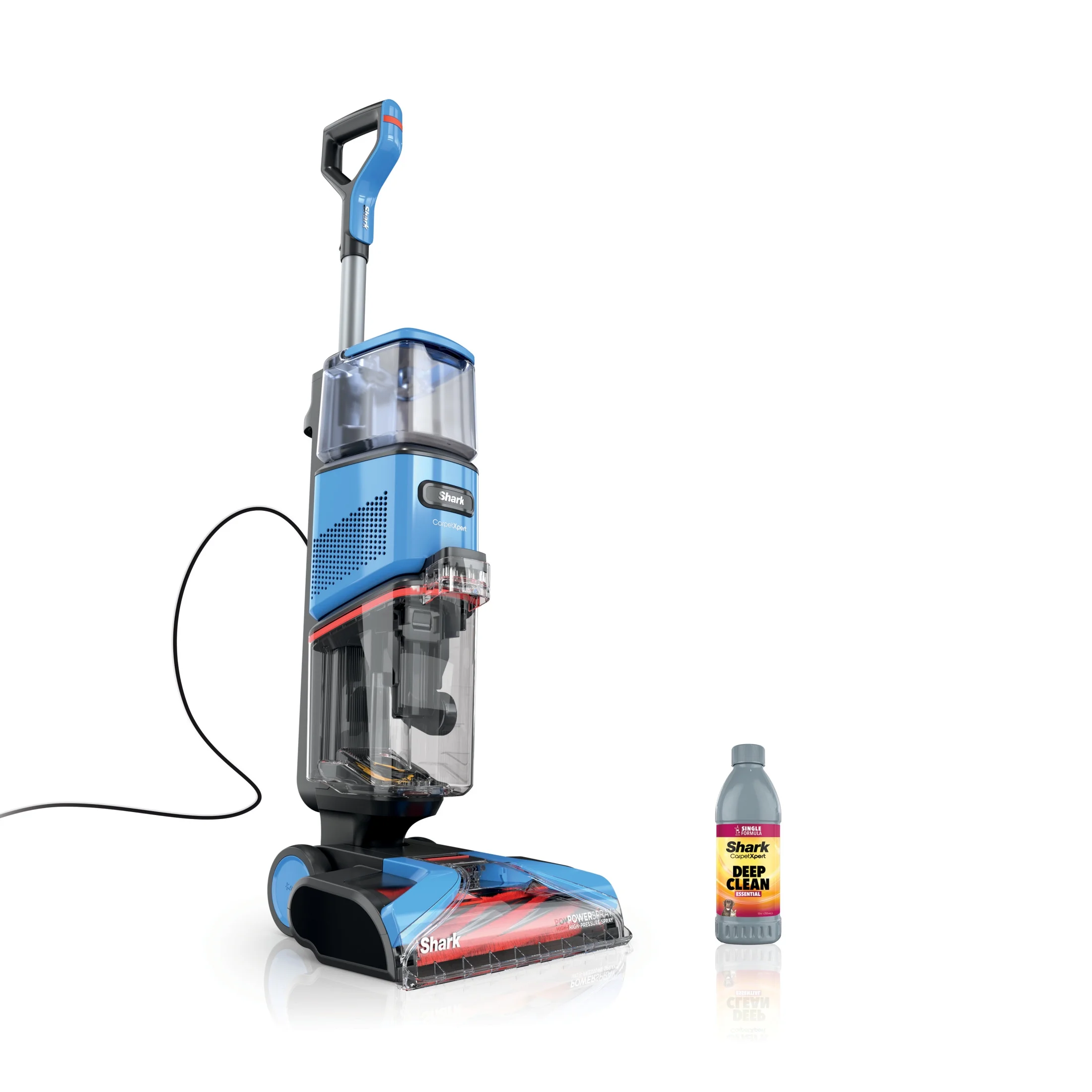Shark? Carpetxpert? Upright Carpet & Area Rug Cleaner, Perfect for Pets, Lightweight & Powerful, Dirt, Grime, & Odor Removal, Carpet Shampooer, Cleaning Solution, Blue, EX121BRN