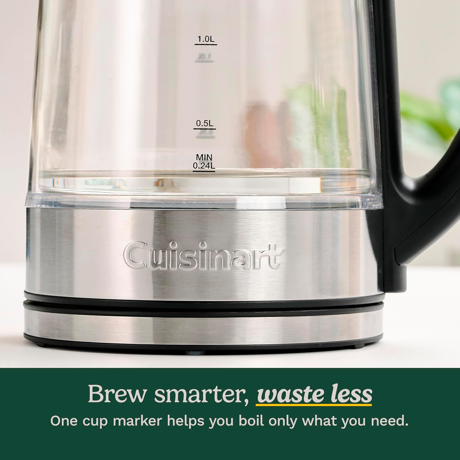 Cuisinart 1.7L Glass Variable Temperature Control Electric Kettle 110 ° F–212 ° F with Touchscreen Controls, Illumination, Dual-Layer Cool-Touch Design & Nondrip Spout