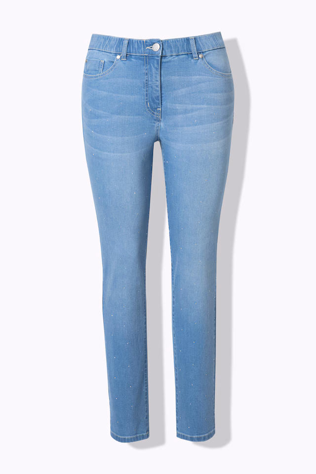 Rhinestone Detail Stretch Fit Jeans
