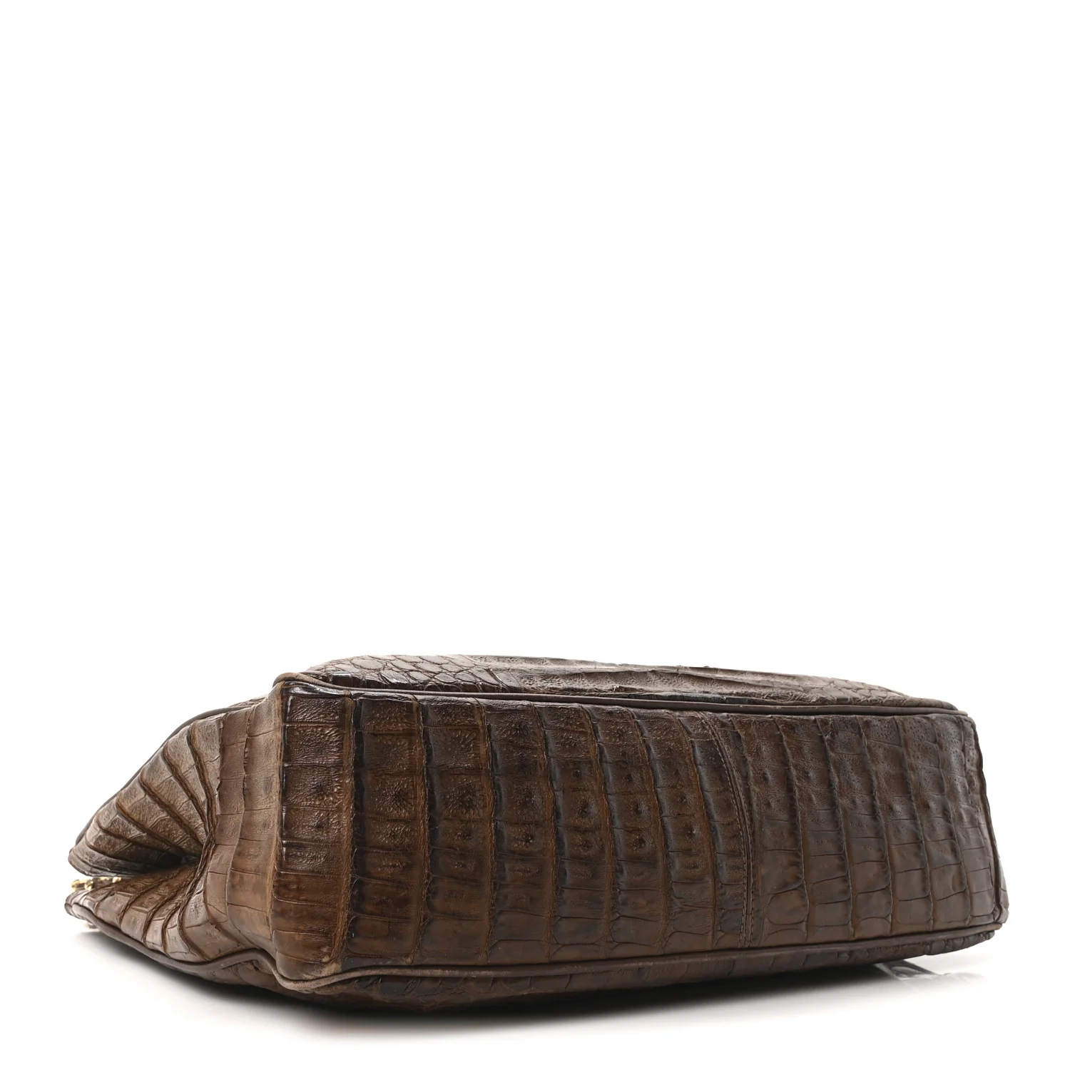 Alligator Shopping Tote Brown