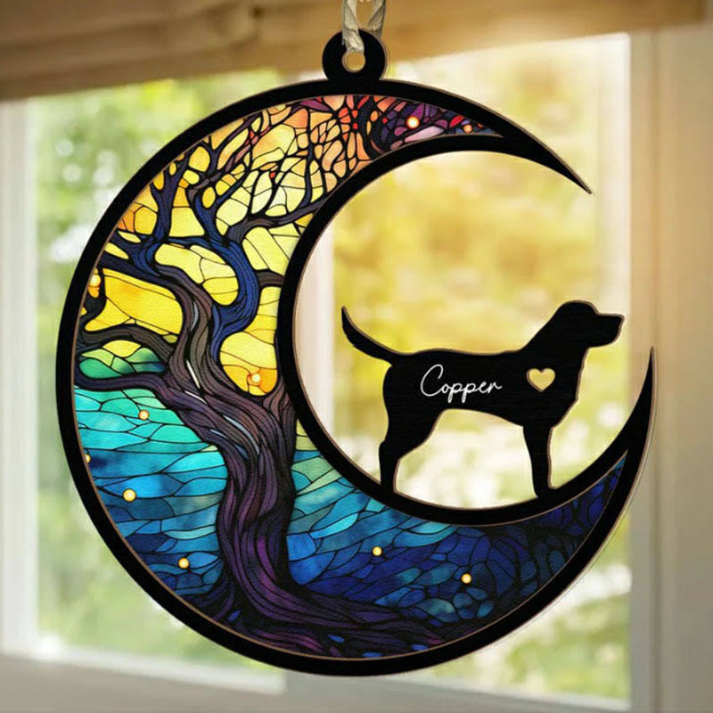 Personalized Christmas Decoration Dog Standing on The Moon Styling Christmas Gift for Pets