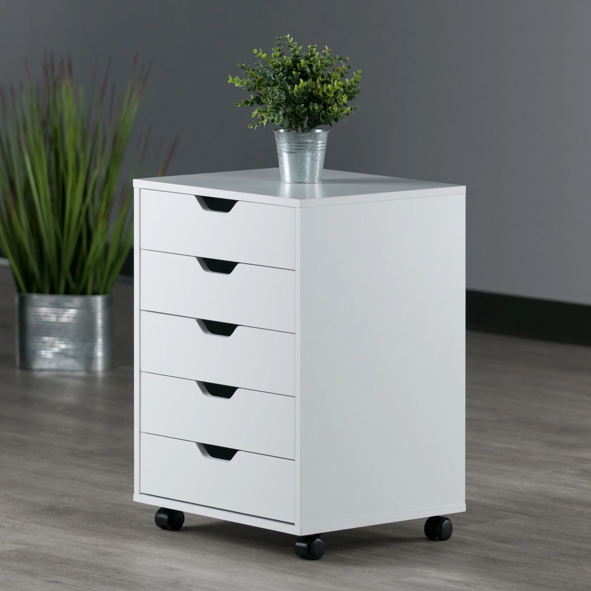 Halifax 5-Drawer Mobile Cabinet 10519, White Finish(White) - Image 7