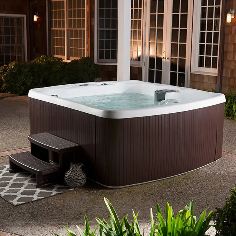 Spa rectangulaire Lifesmart Spas 5 personnes, 23 jets, prêt à l'emploi, avec ozonateur, couleur expresso