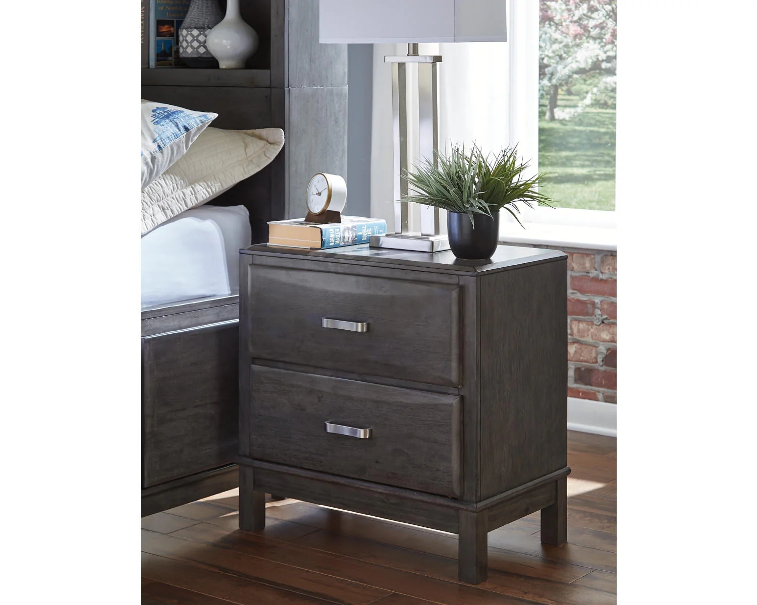 Signature Design by Ashley Contemporary Caitbrook Nightstand Gray