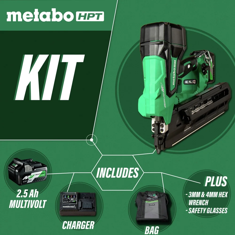 MultiVolt 36V Brushless Lithium-Ion 21 Degree Cordless Framing Nailer Kit (2.5 Ah) - Image 2
