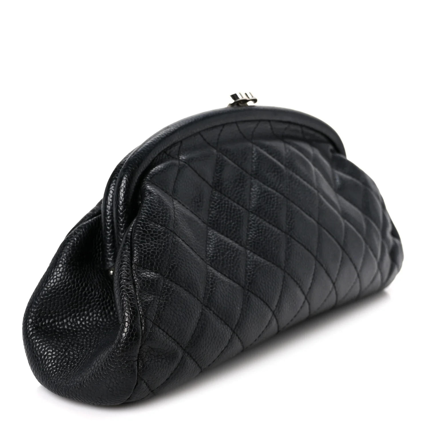 Caviar Quilted Timeless Clutch Black