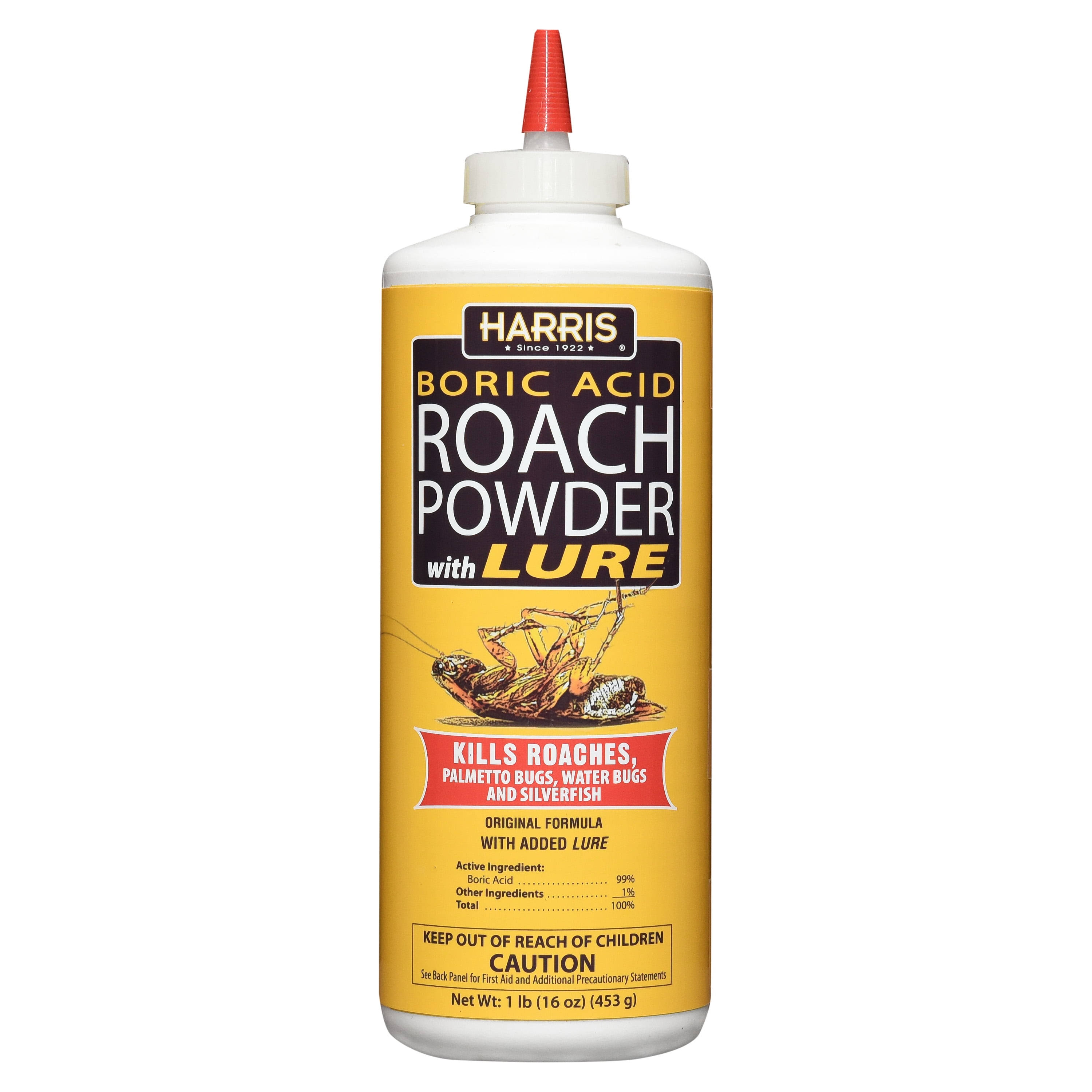 Harris Roach Powder, Boric Acid, with Lure - 16 oz