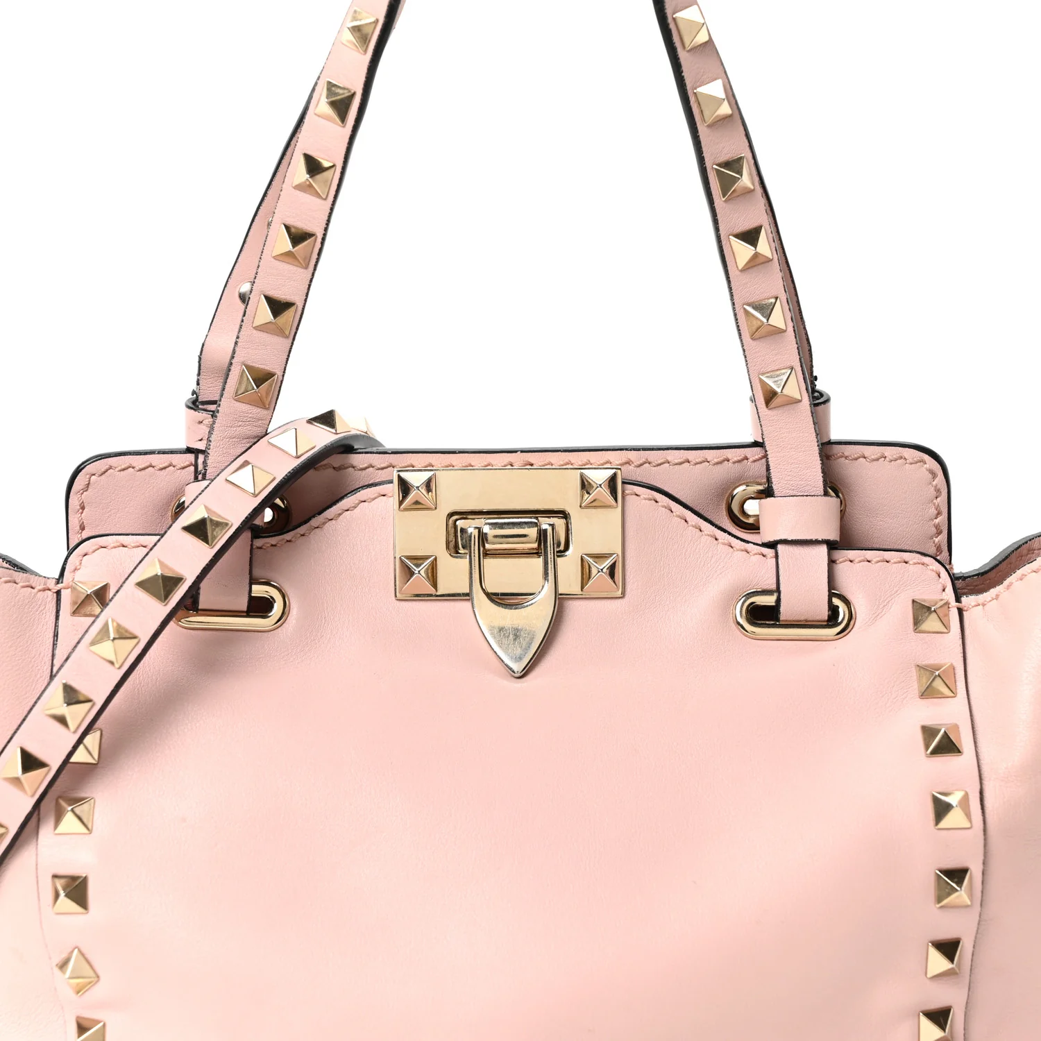 Vitello Mini Rockstud Tote Water Rose