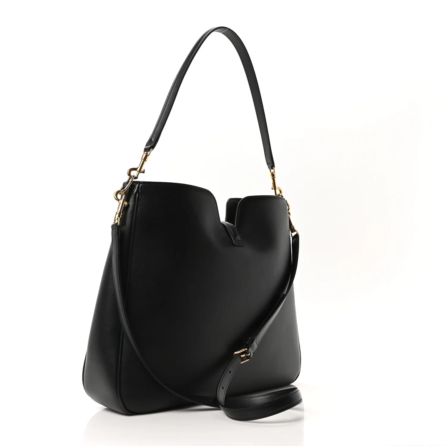Smooth Calfskin Medium Camille 16 Soft Bag Black