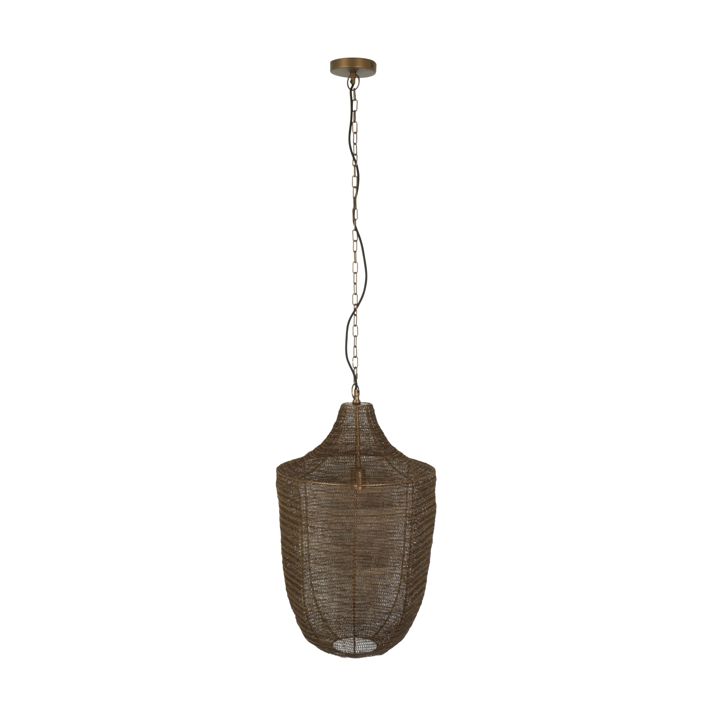 Sahara Metal Wire Pendant Antique Brass 44x44x66cm