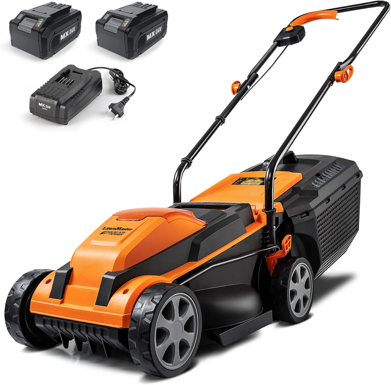 Tondeuse à gazon sans fil LawnMaster CLM2413A de 33 cm (13 pouces) 24 V Max avec 2 batteries de 4,0 Ah et chargeur