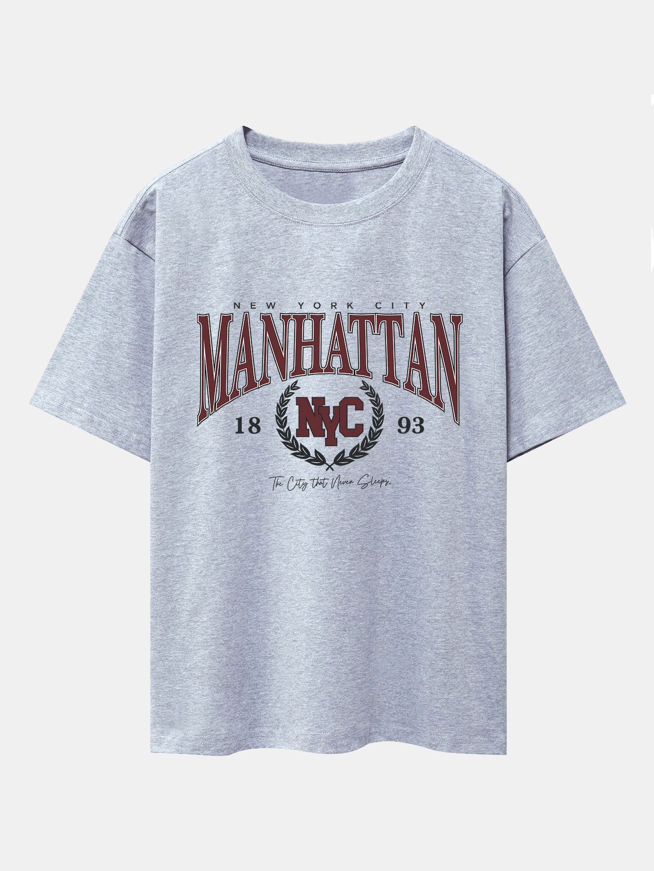 T-shirt oversize épais à imprimé universitaire Manhattan