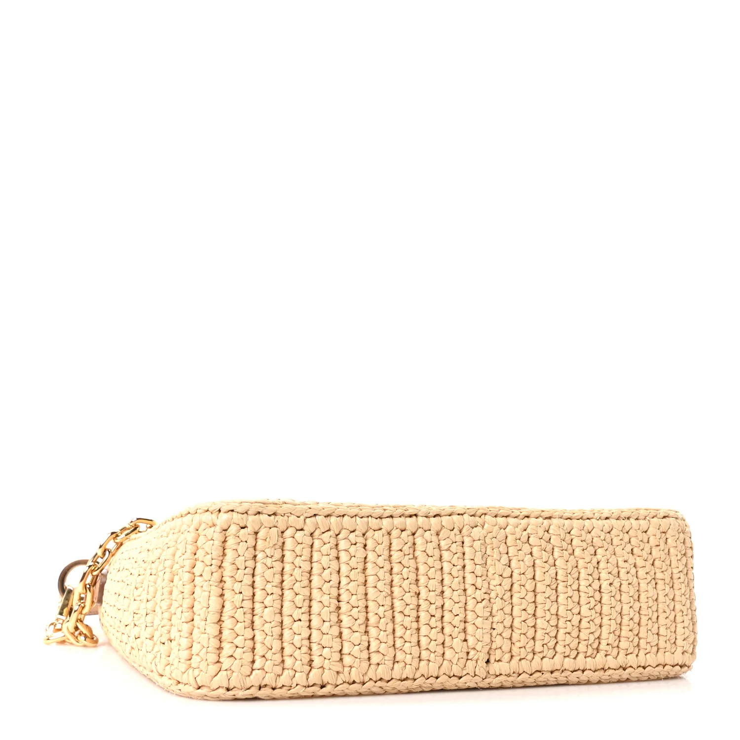 Yarn Raffia Effect Crochet Mini Re-Edition 2000 Shoulder Bag Naturale