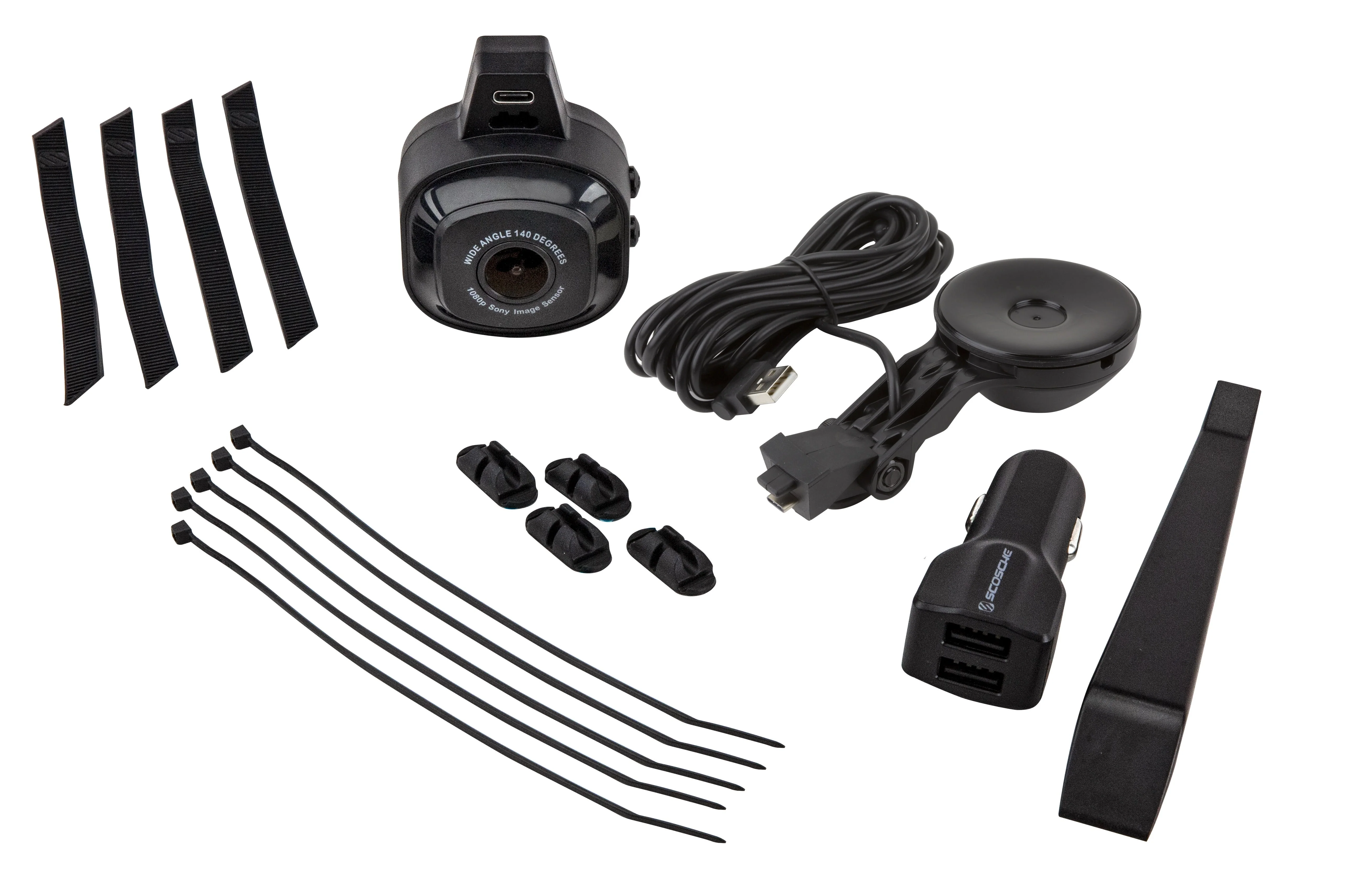 Scosche NEXC11032W SP1 Full HD Smart Windshield Mount Car Dash Cam Powered by Nexar Black Image 2