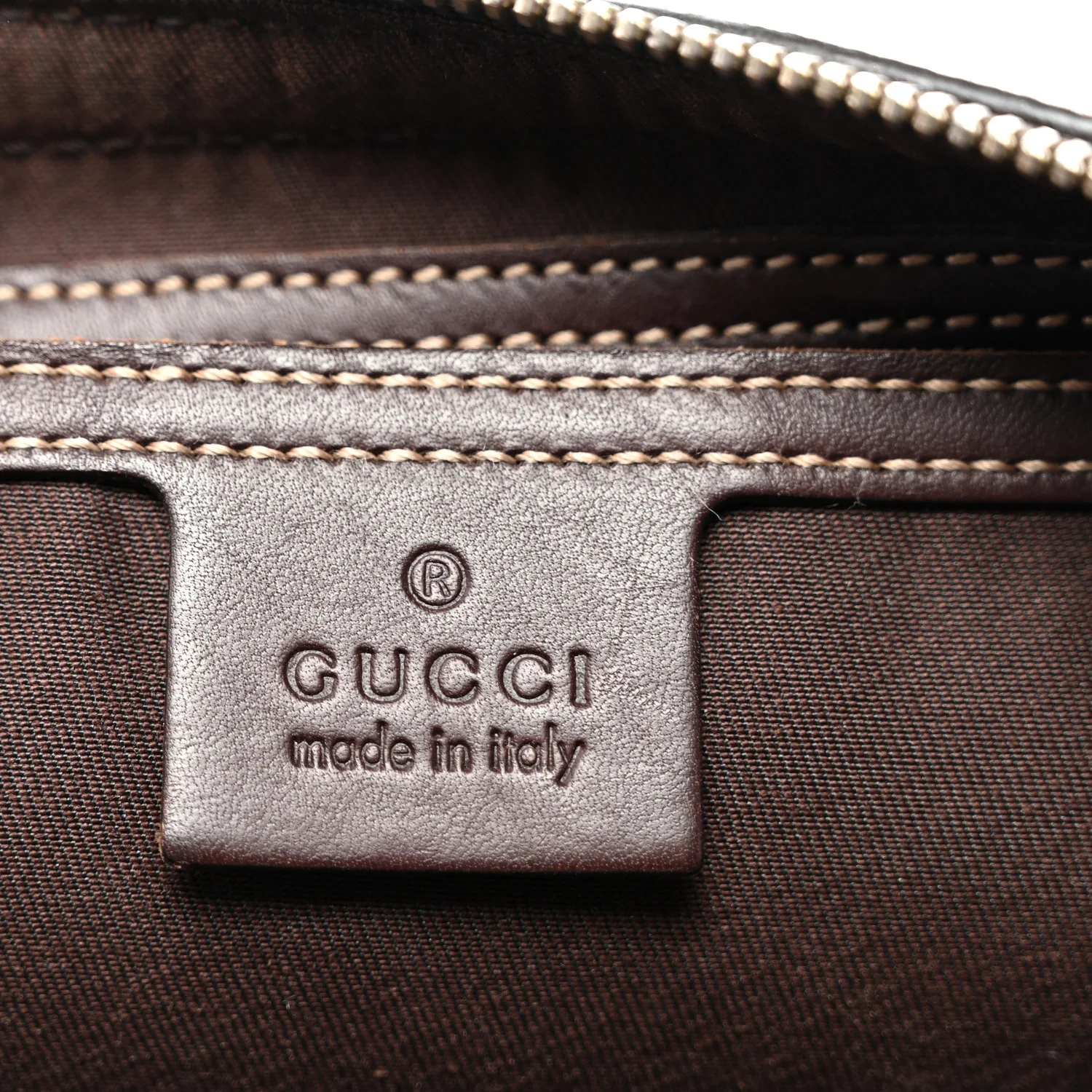 GG Supreme Monogram Belt Bag Dark Brown