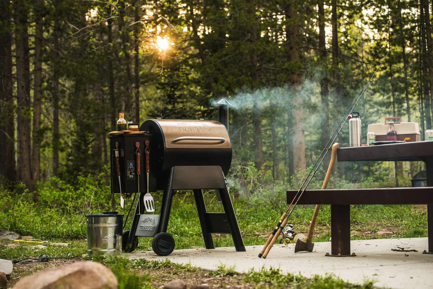 Barbecue et fumoir électrique à granulés de bois Traeger Grills Pro 22, bronze