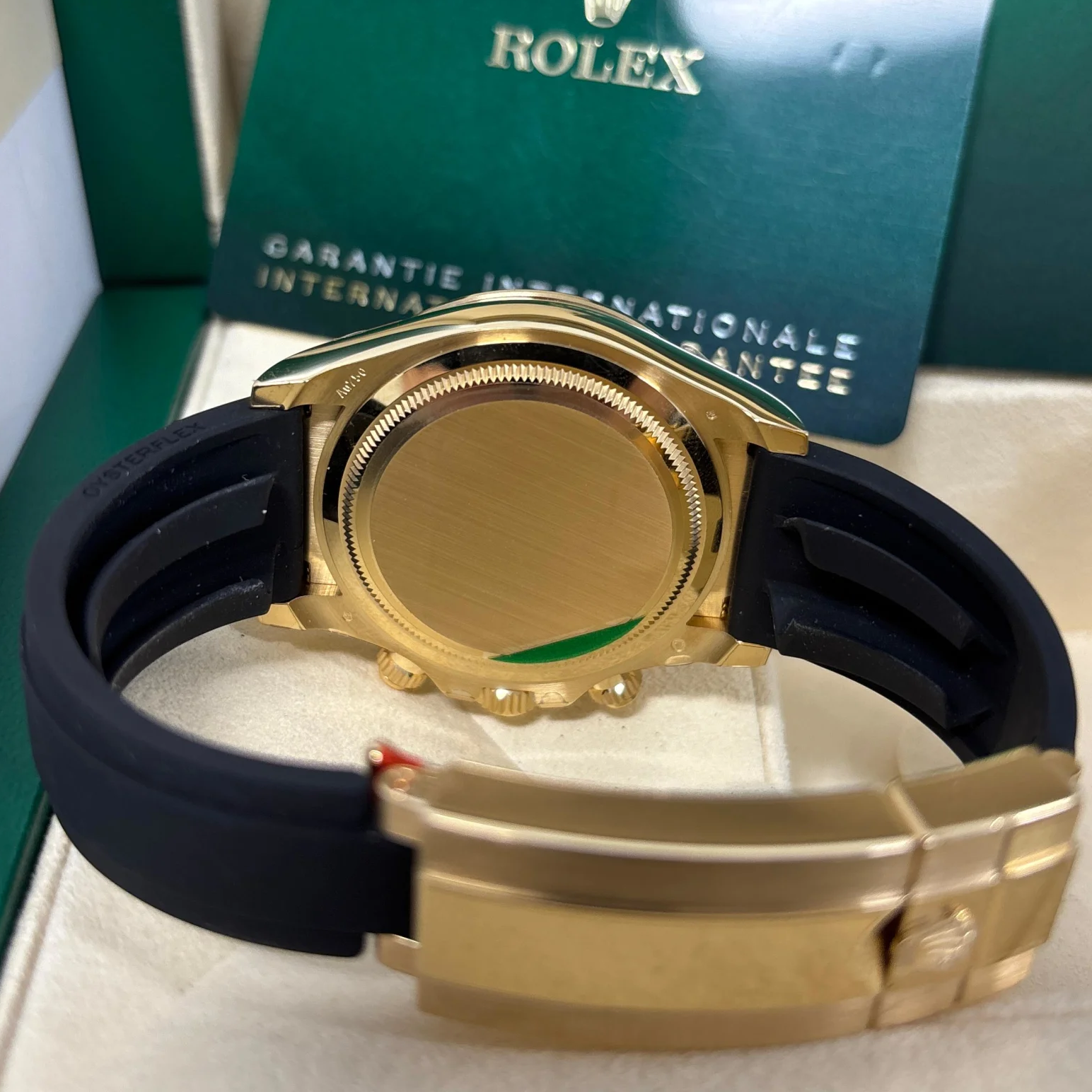 [Super Clone]Rolex Daytona Yellow Gold / Ceramic / Black / Diamond-Set / Oysterflex  m126518LN-0006