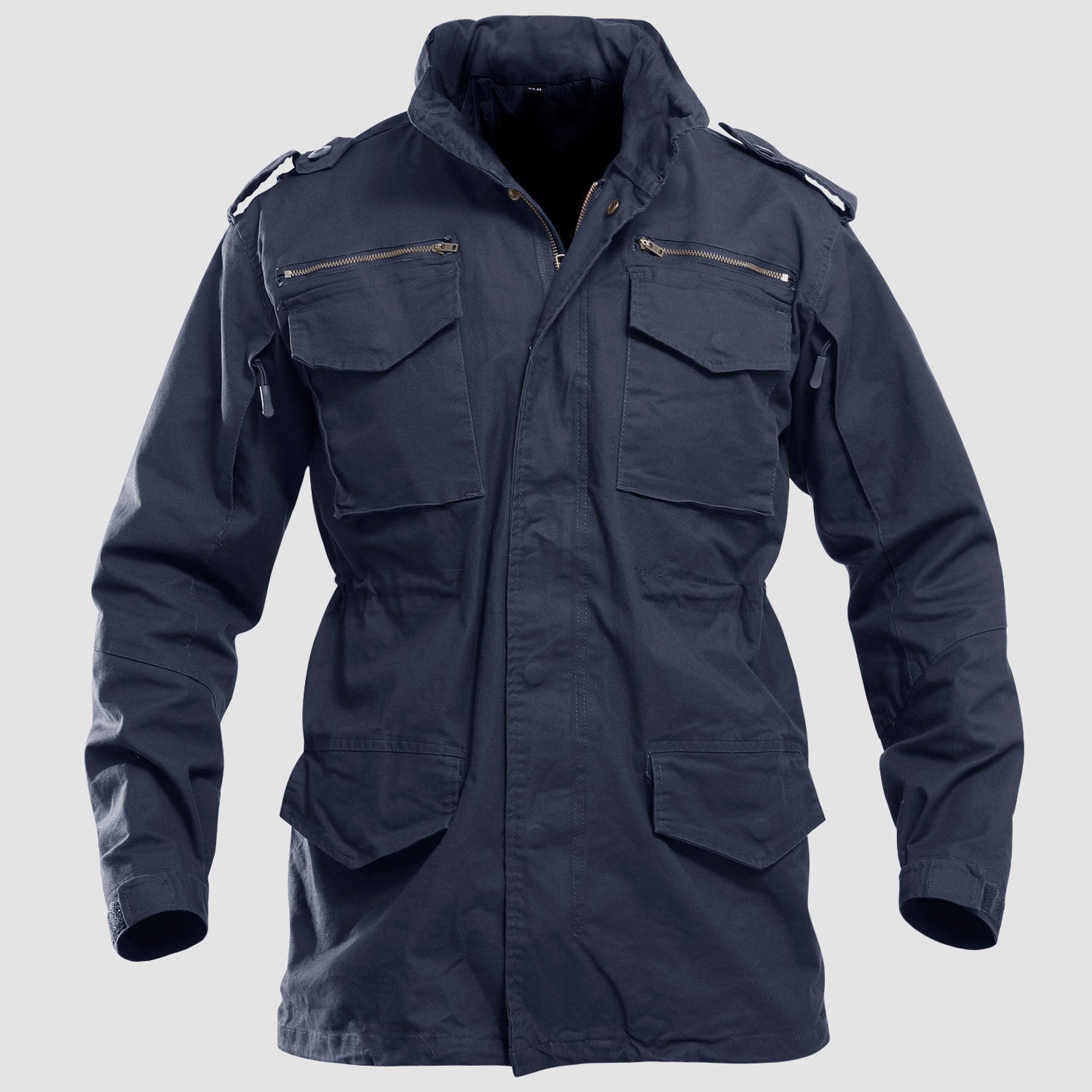 Veste de terrain pour homme en coton, style militaire classique vintage, à capuche dissimulée