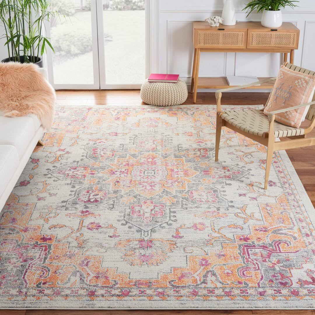 Yedidalga Oriental Beige/Orange Area Rug Bungalow Rose Rug Size: Rectangle 4' x 6'
