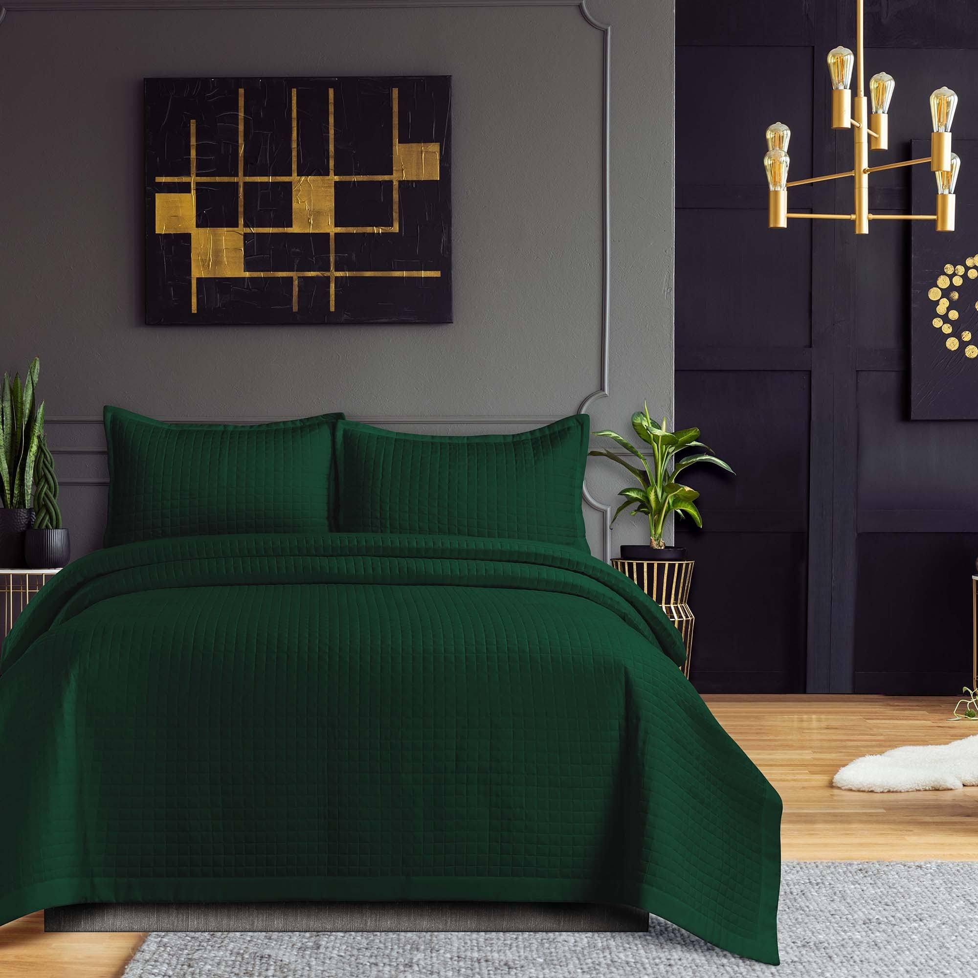 Tribeca Living Naples Oversized Quilt Set, Green, King