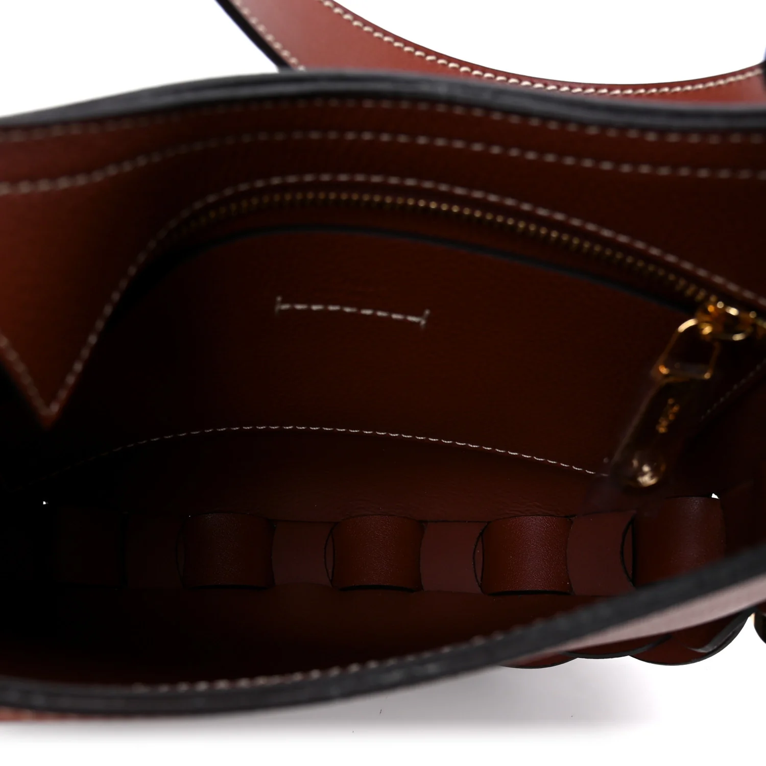 Small Grain Smooth Calfskin Small Darryl Hobo Sepia Brown