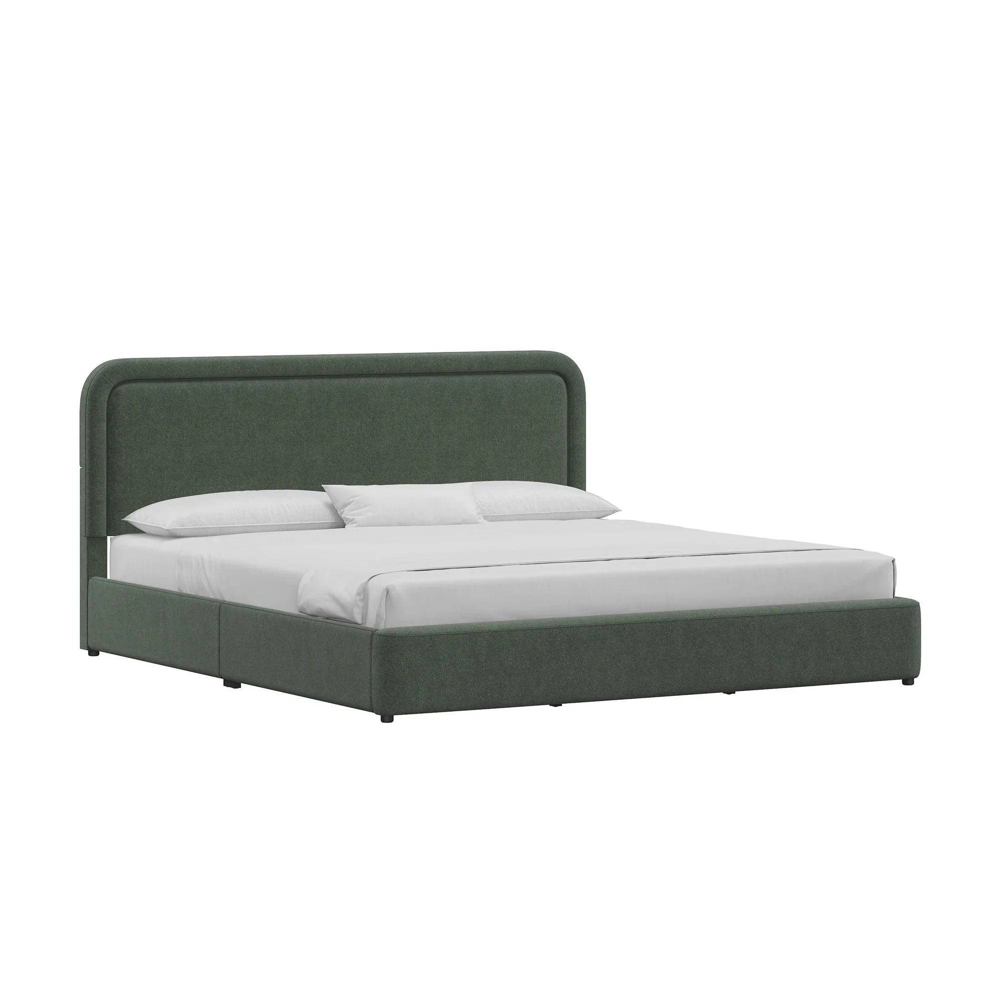 Better Homes & Gardens Juliet King Boucle Platform Bed, Ivory