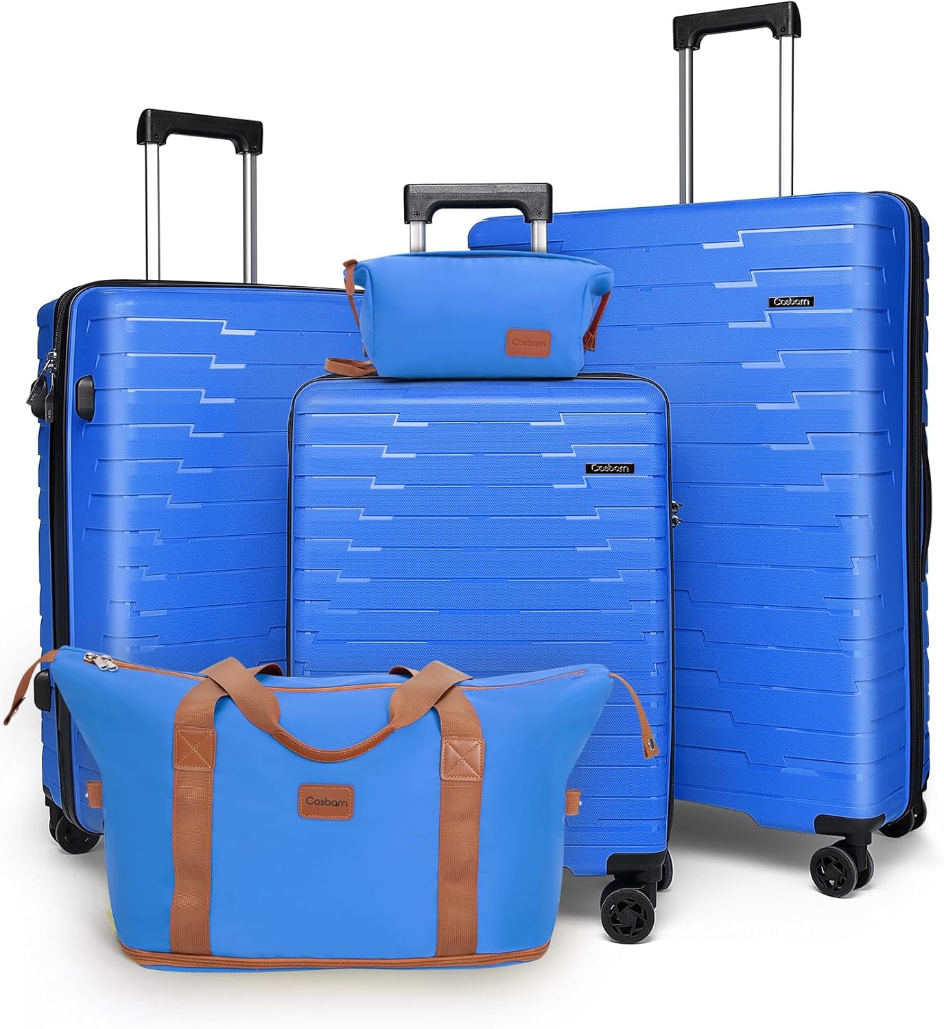 Ensemble de 5 valises à roulettes, valise rigide en ABS avec roulettes multidirectionnelles