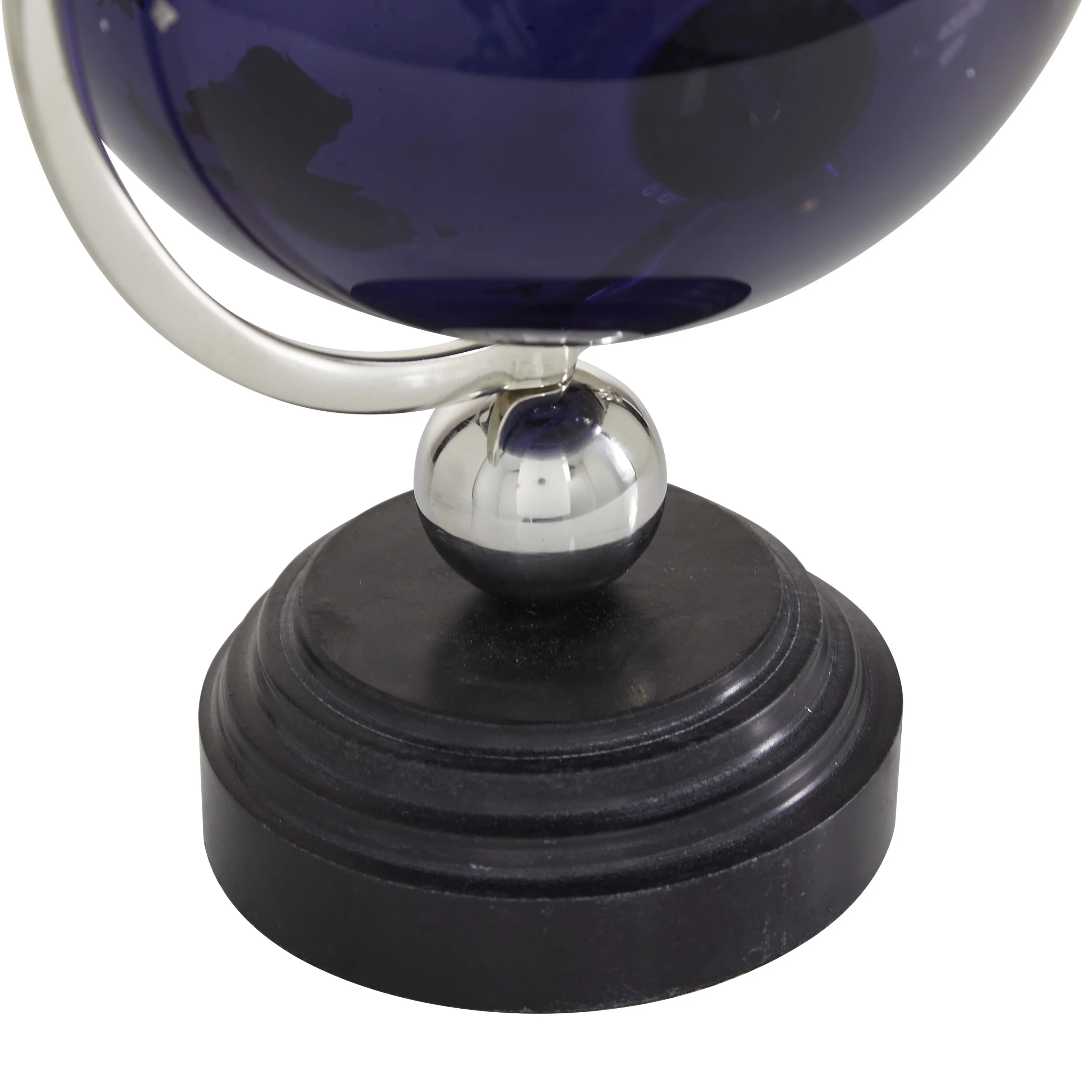 DecMode 8" Blue Globe with Silver Accents