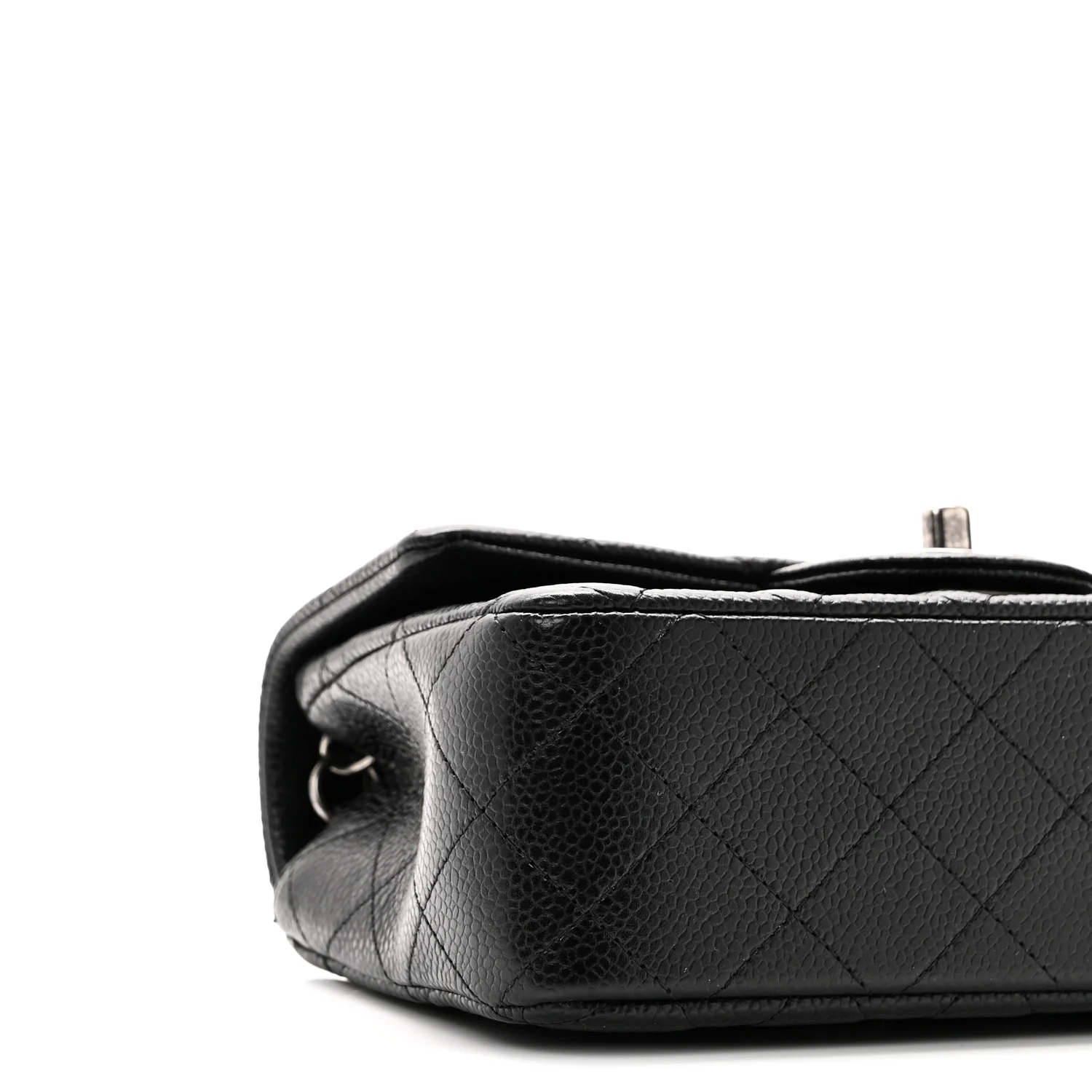 Caviar Quilted Mini Rectangular Flap Black