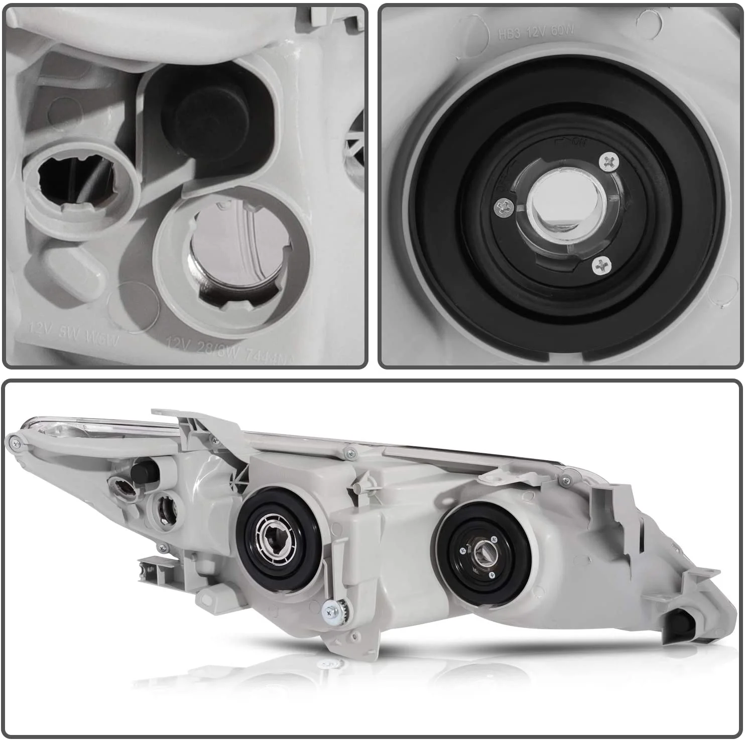 Headlights Assembly For Toyota Camry 2012-2014 Driver and Passenger Side - Image 6