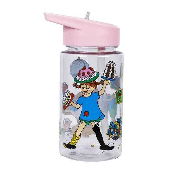 Pippi vannflaske 0,5L Bursdag rosa