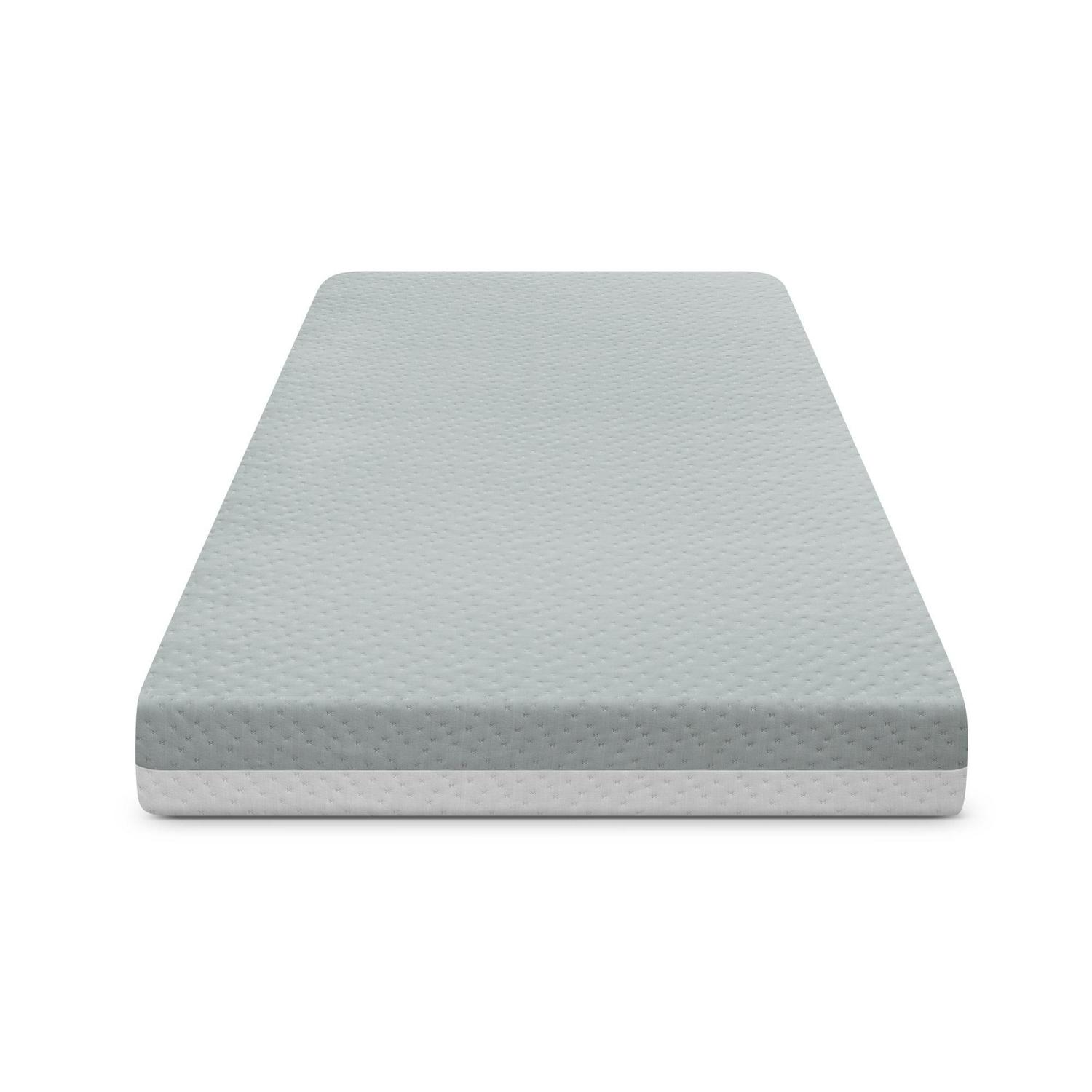 Winter Breeze Mattress Breathable Baby Crib and Toddler Mattress w Cloud Core. Machine Washable Cover. GREENGUARD Gold. Waterproof. Sustainably Sourced Fiber Core. Artic Blue/White - Image 10